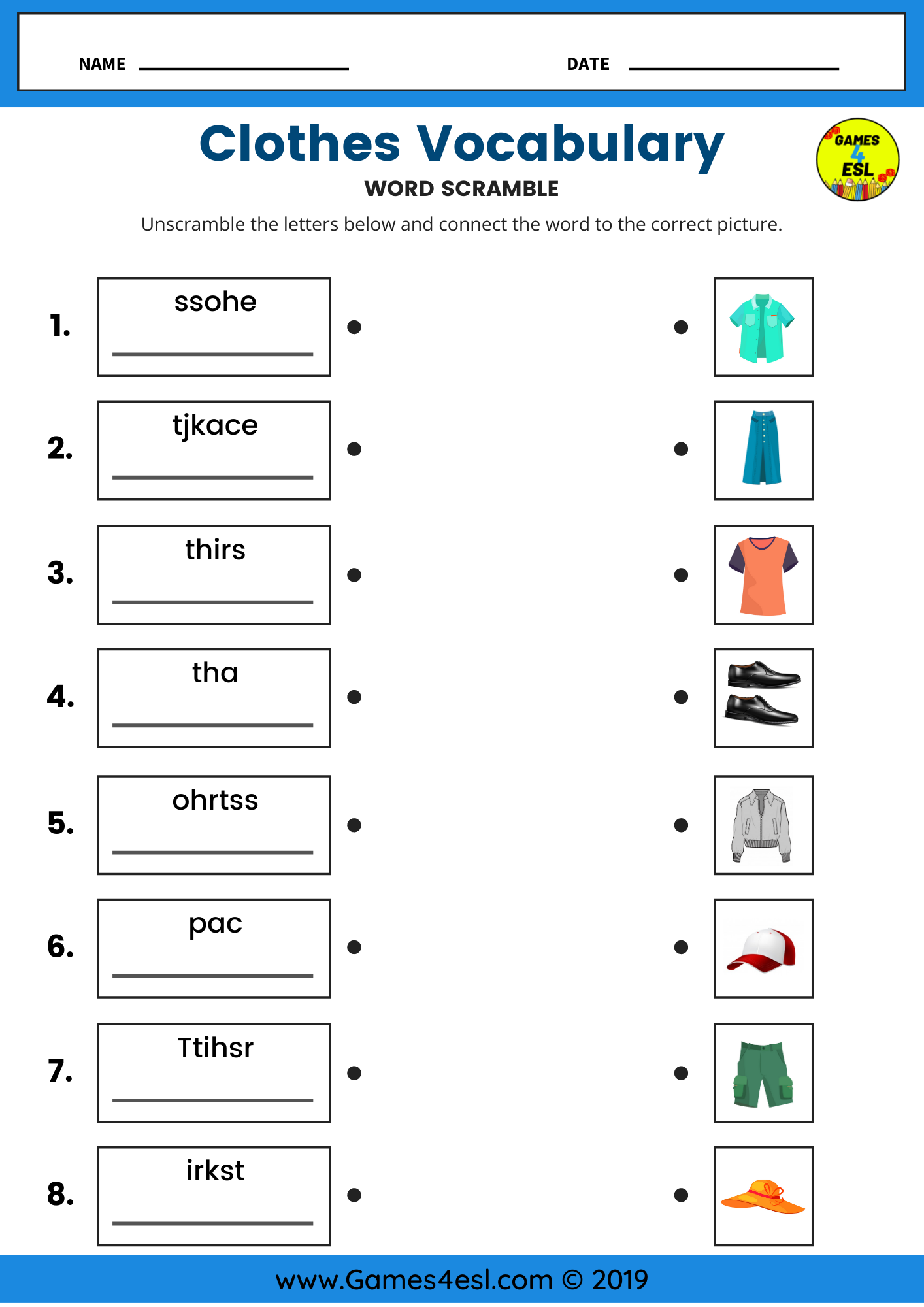 ESL Worksheets Free And Printable Fun With Cute Images Worksheets Library
