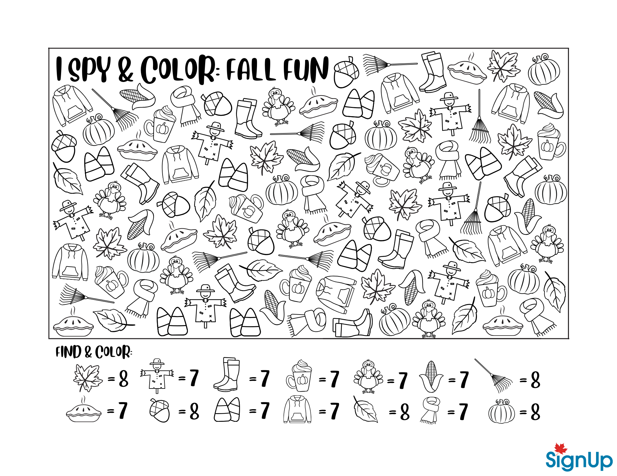 Fall Worksheets And Printable Crafts
