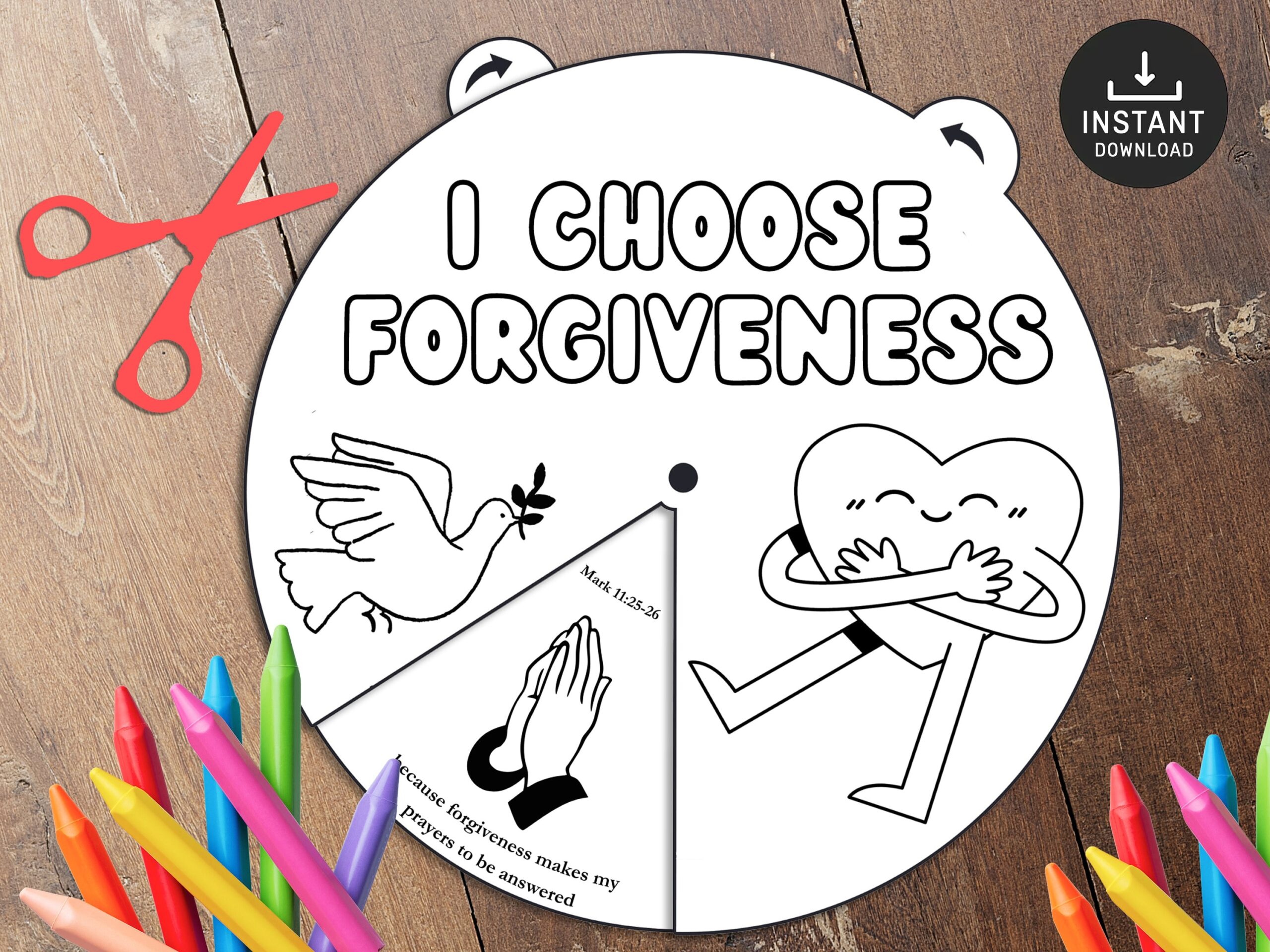Forgiveness Choose Love Curriculum Printable Worksheets