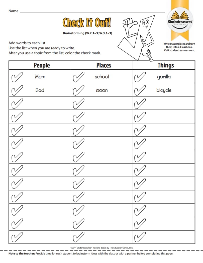 3 Skill Project Worksheets Printable