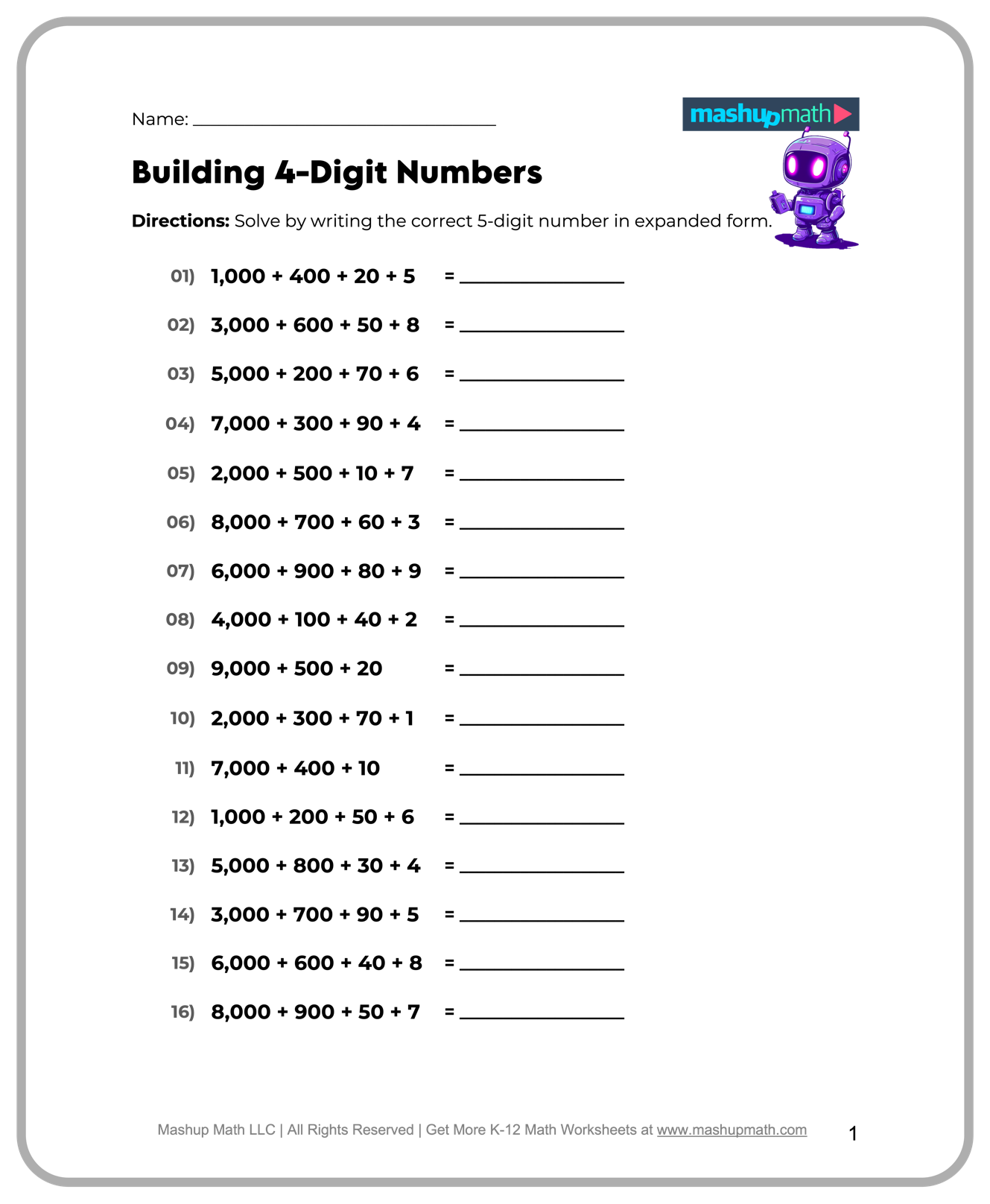 Estimating Worksheets 5Th Grade Free Printable