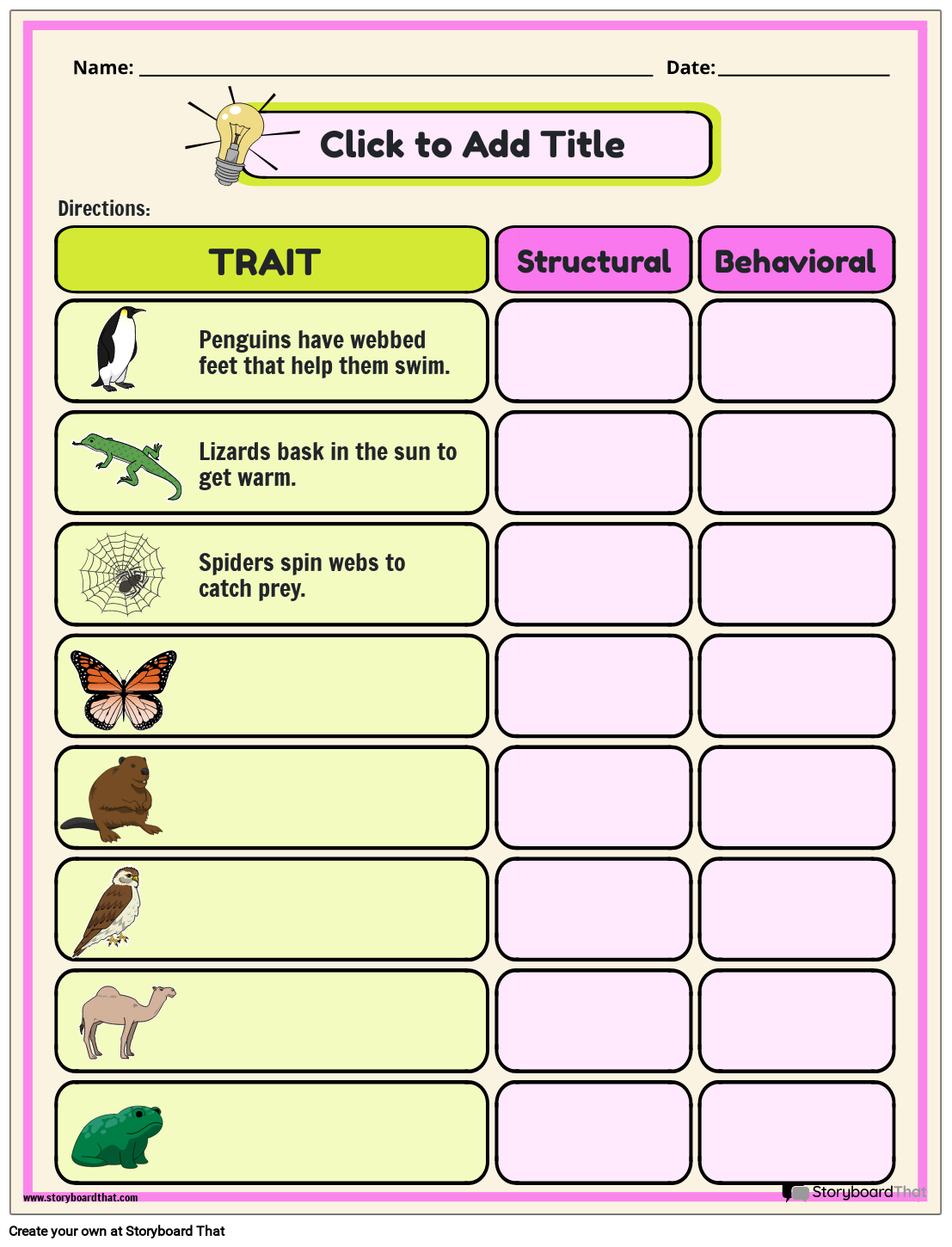 Animal Adaptations Worksheets Animal Adaptations Printable Worksheets