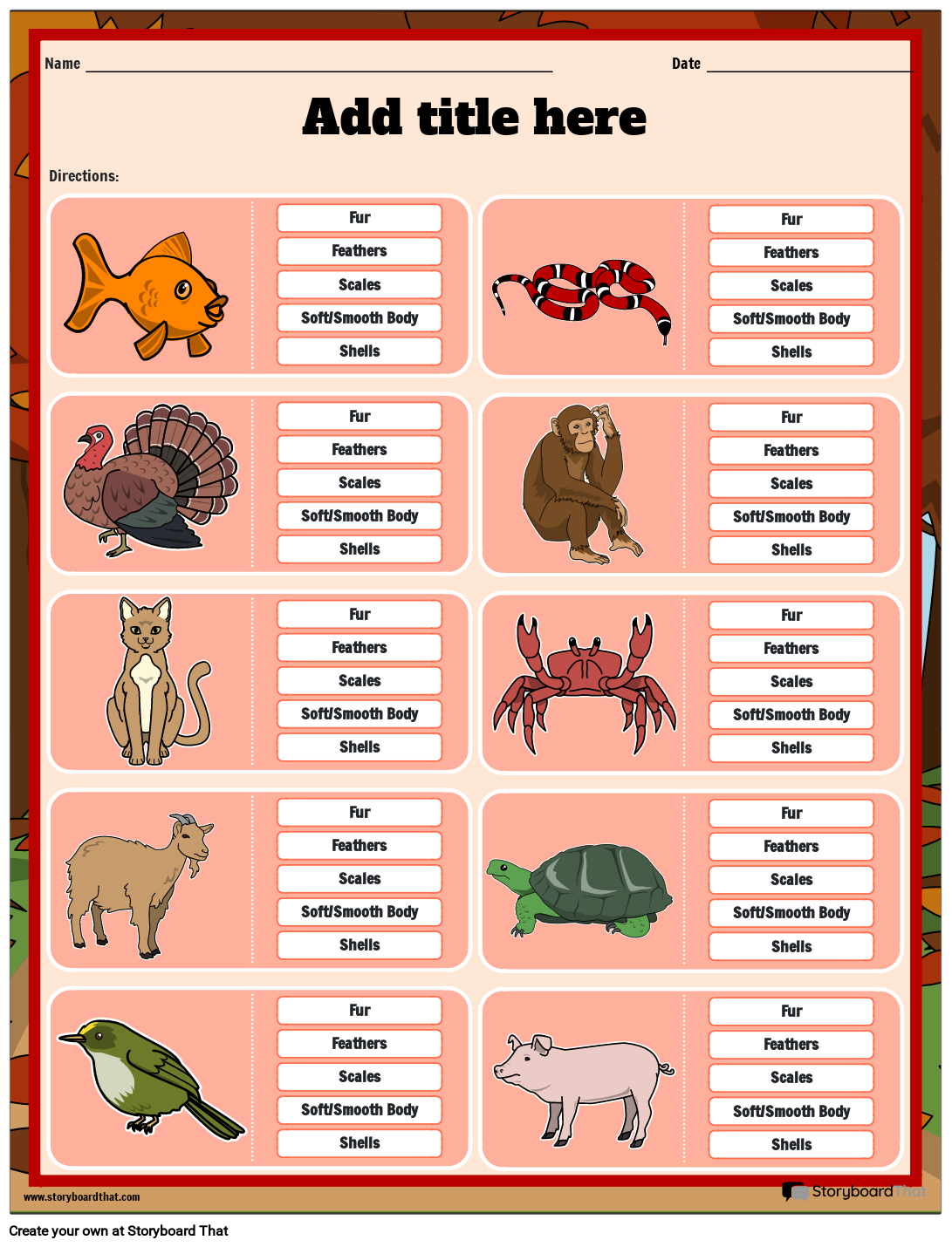Free Animal Worksheets Types Of Animals Activities For Kids
