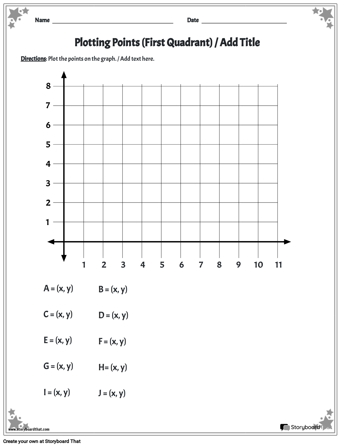 Free Coordinate Plane Worksheet Easy Graphing