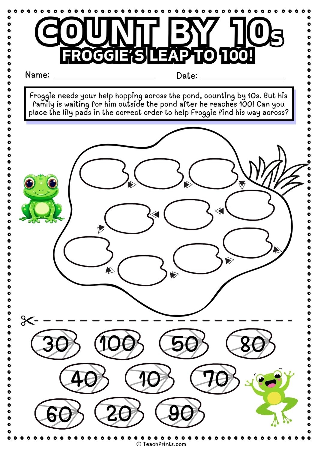 Counting By 10'S Printable Worksheets