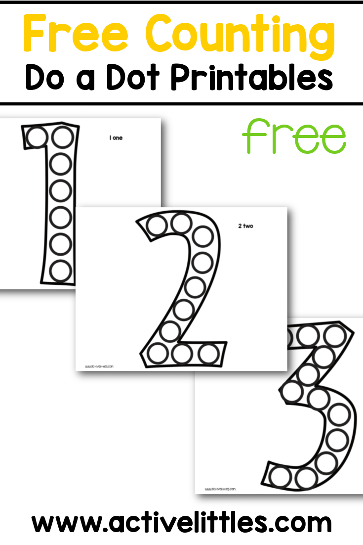 Free Counting Do a Dot Printables Active Littles