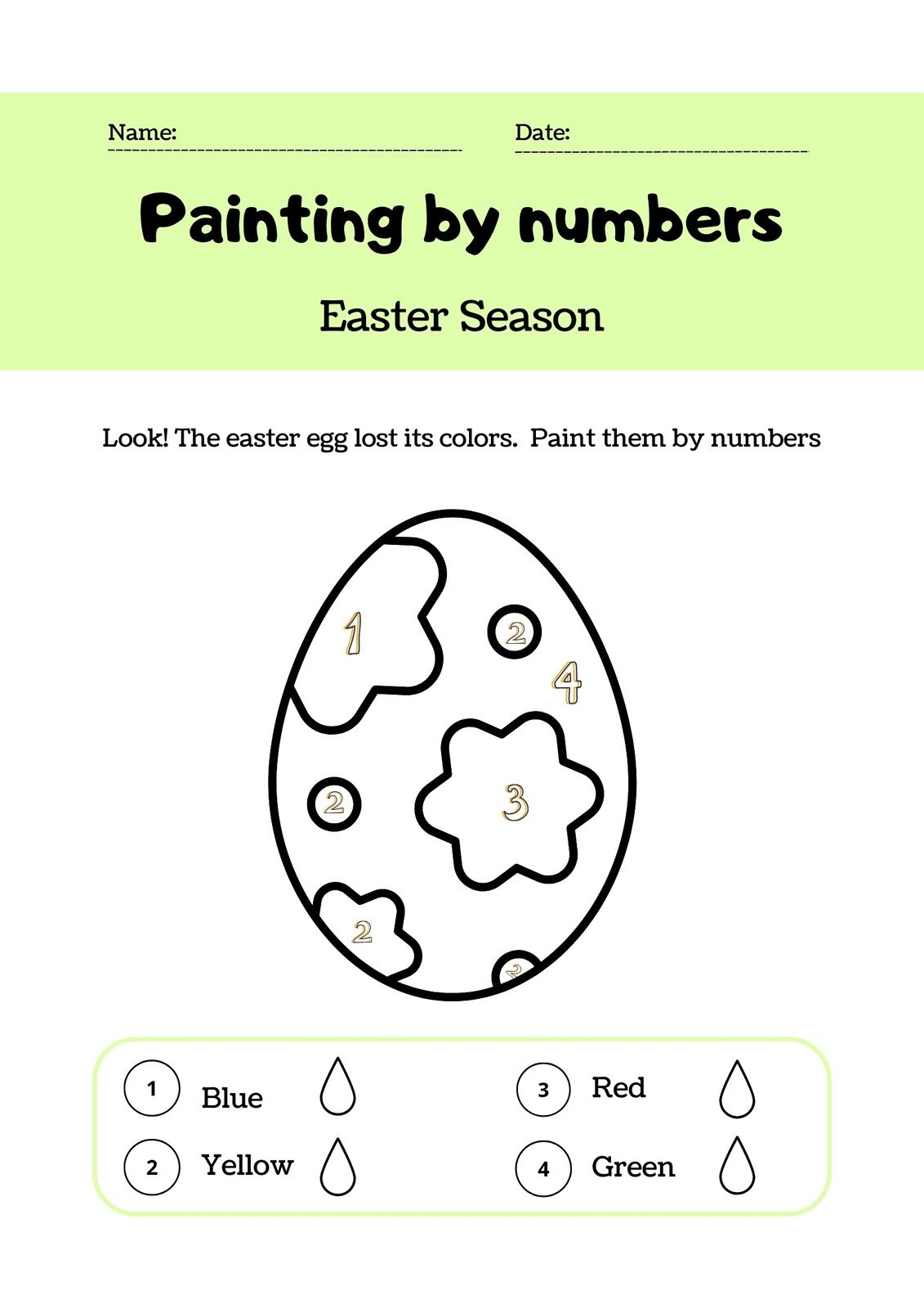 Easter Printable Worksheets For Kindergarten