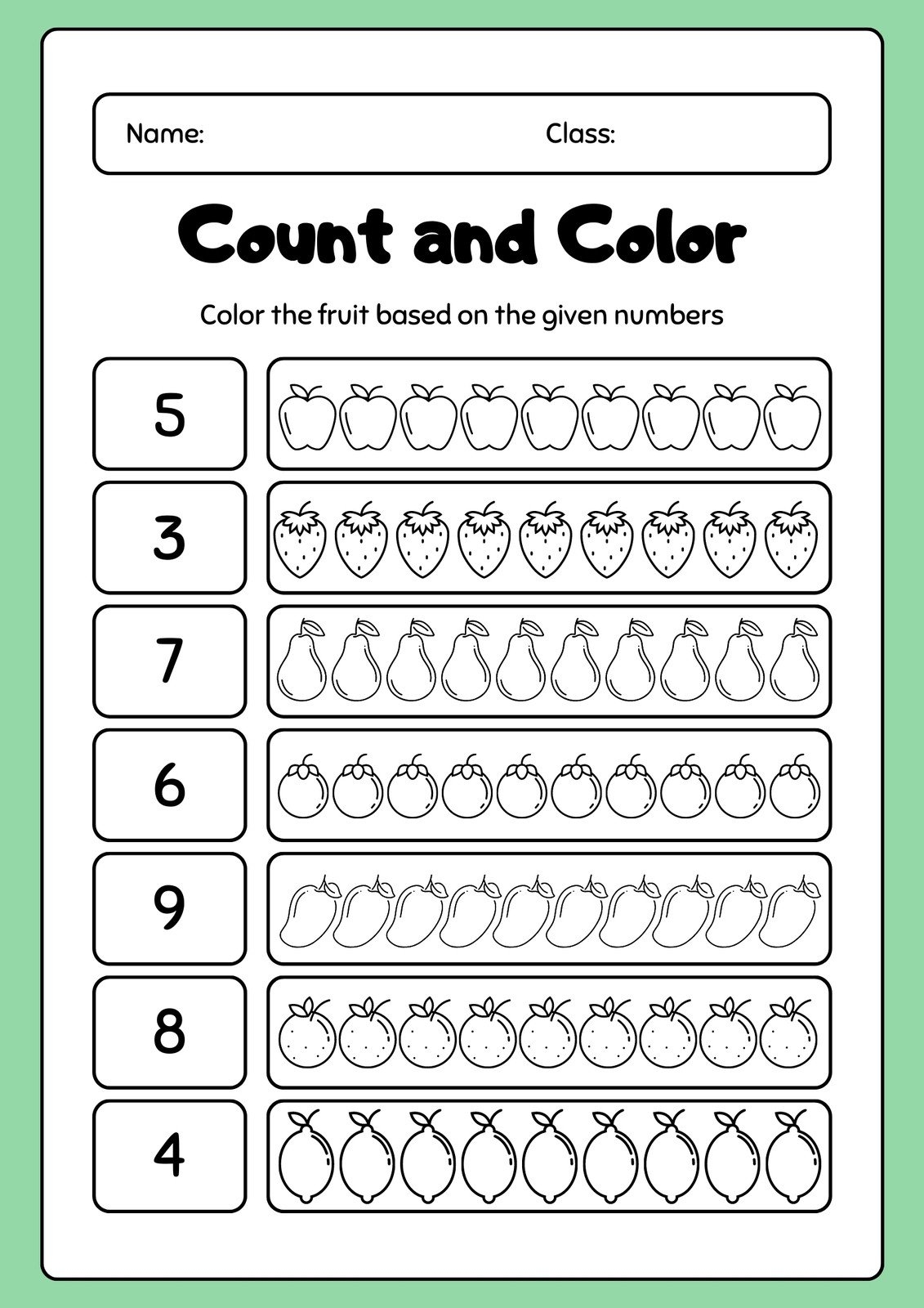 4 Year Old Preschool Worksheets Printable