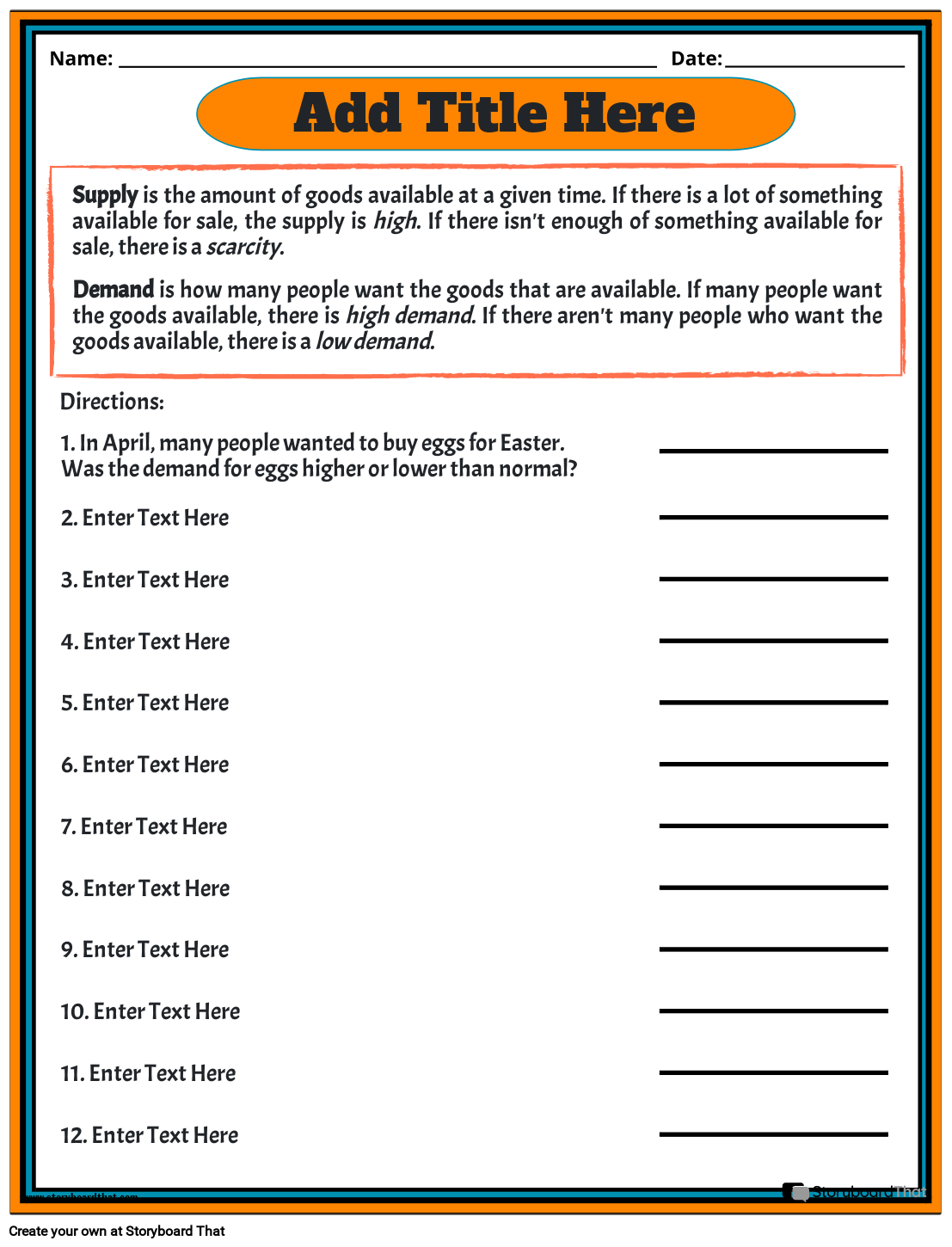 Free Economics Worksheets Printables Lesson Plans Worksheets Library