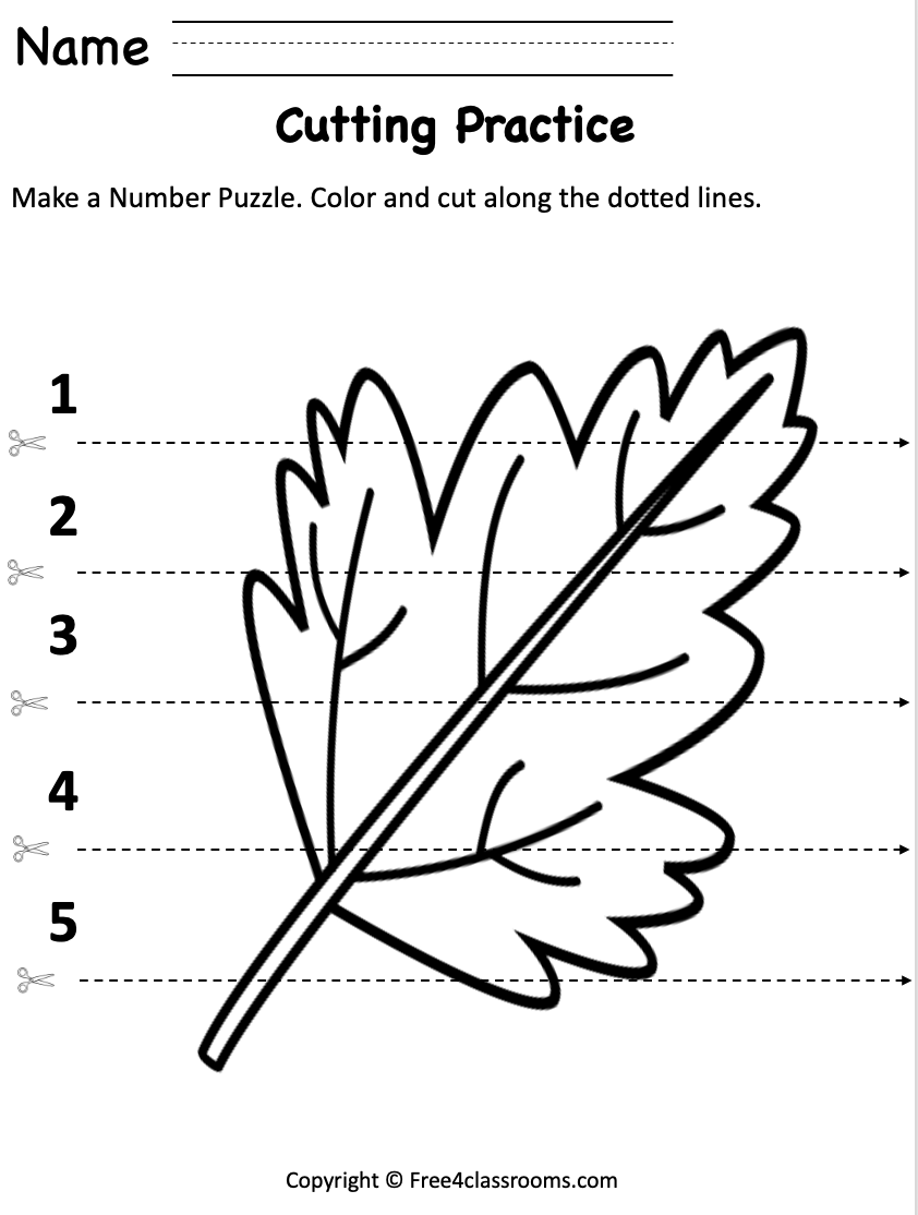 Fall Printable Worksheets For Preschool