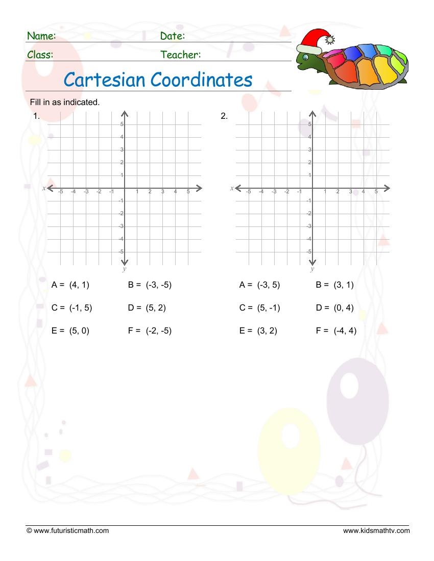 Coordinate Grid Printable Free Scatter Plot Worksheets