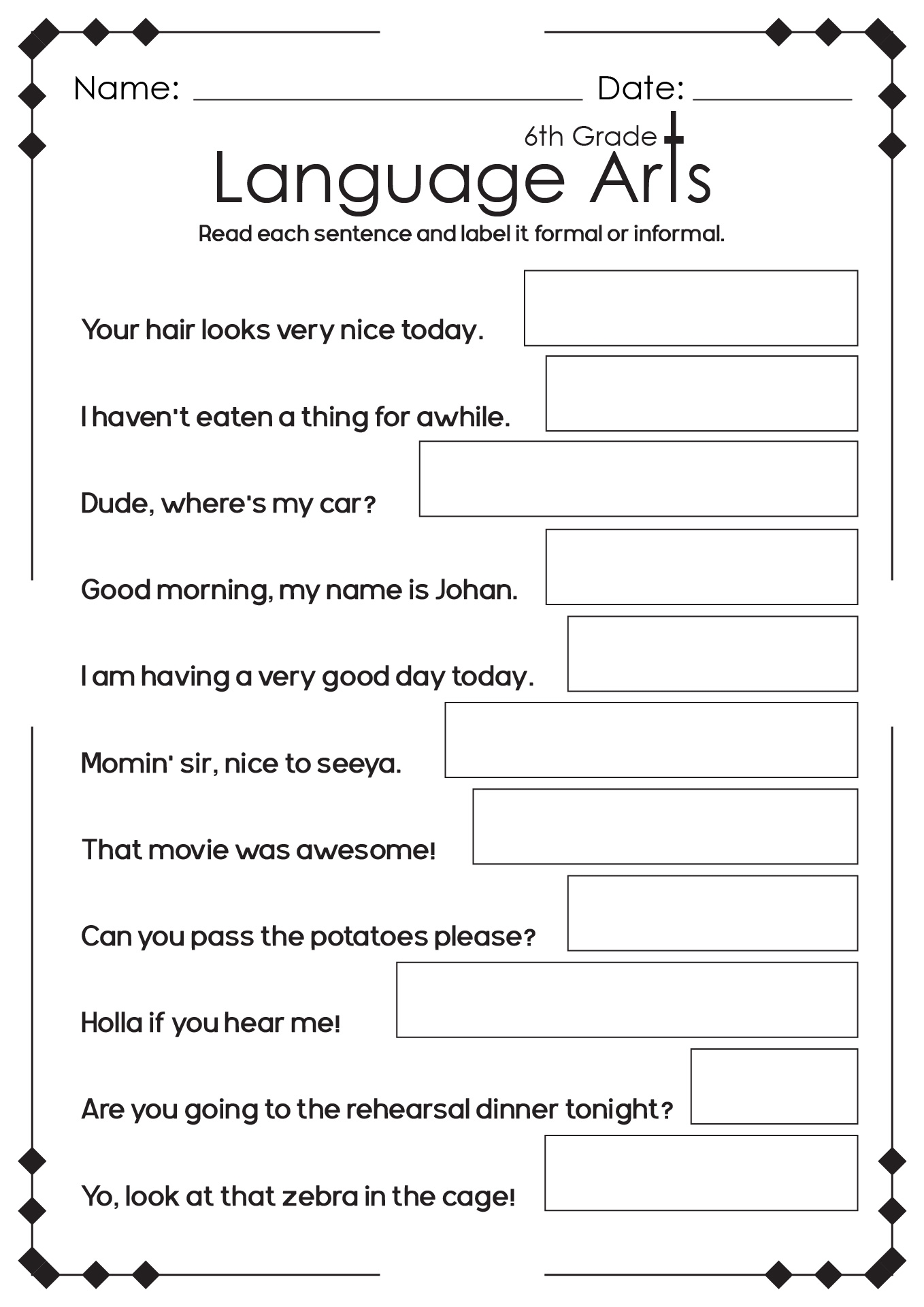 Free Language Arts 6th Grade Worksheet Download Free Language Arts 6th Grade Worksheet Png Images Free Worksheets On Clipart Library