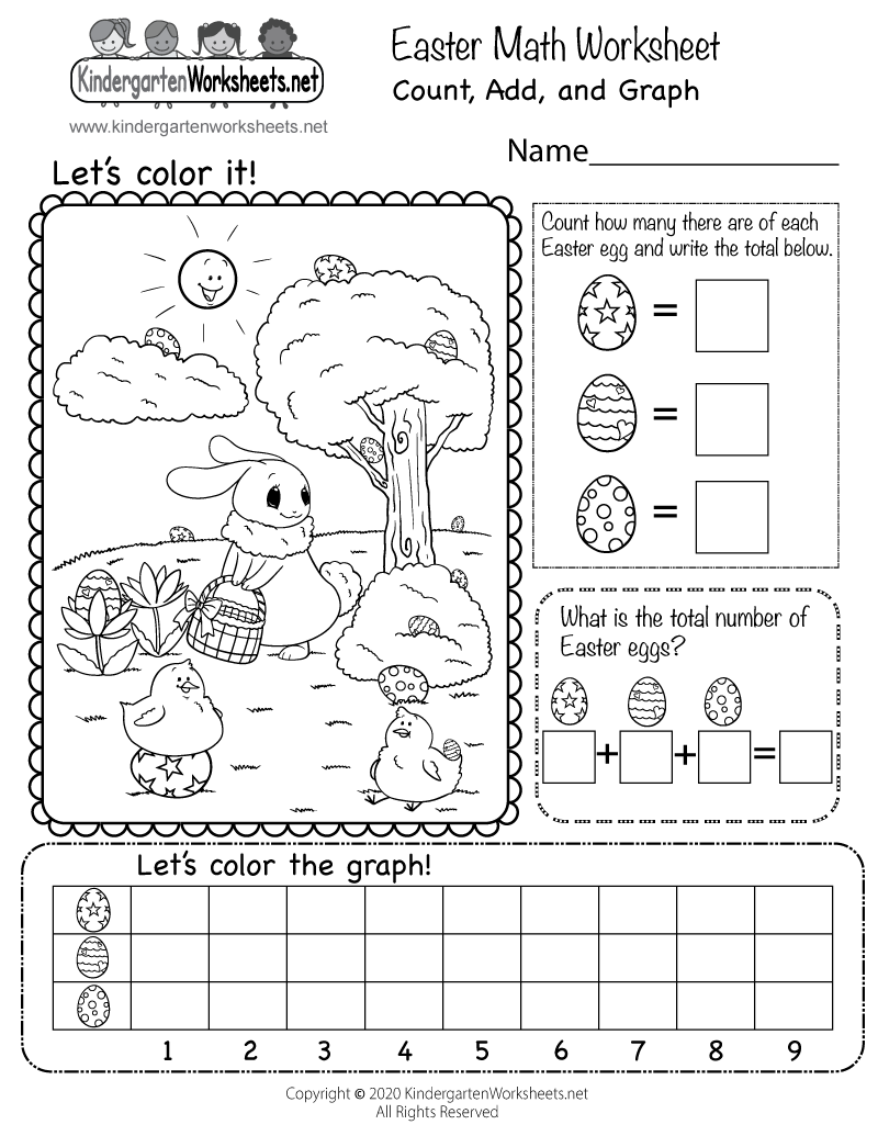 Kindergarten Easter Worksheets Printable