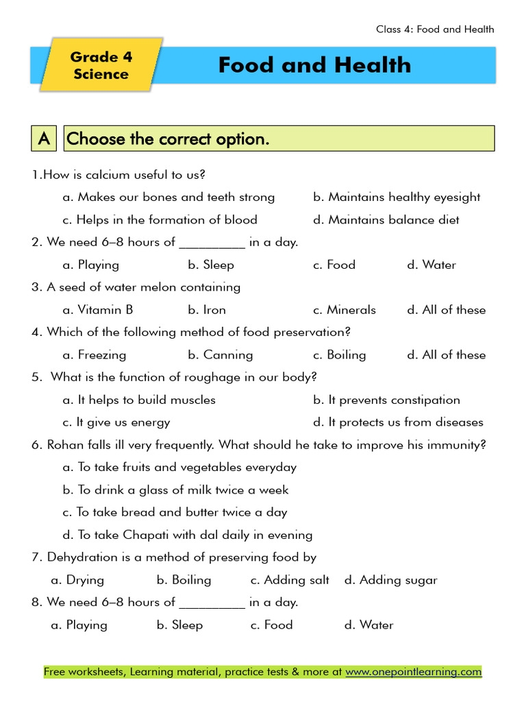 Free Printable Nutrition Quiz For Grade 4 Download Free Printable Nutrition Quiz For Grade 4 Png Images Free Worksheets On Clipart Library