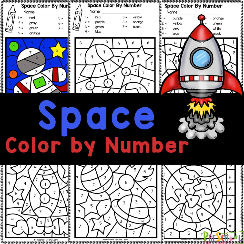 Color By Number Printable Worksheets For Boys