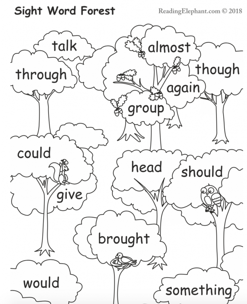 First Grade Sight Word Worksheets Printable