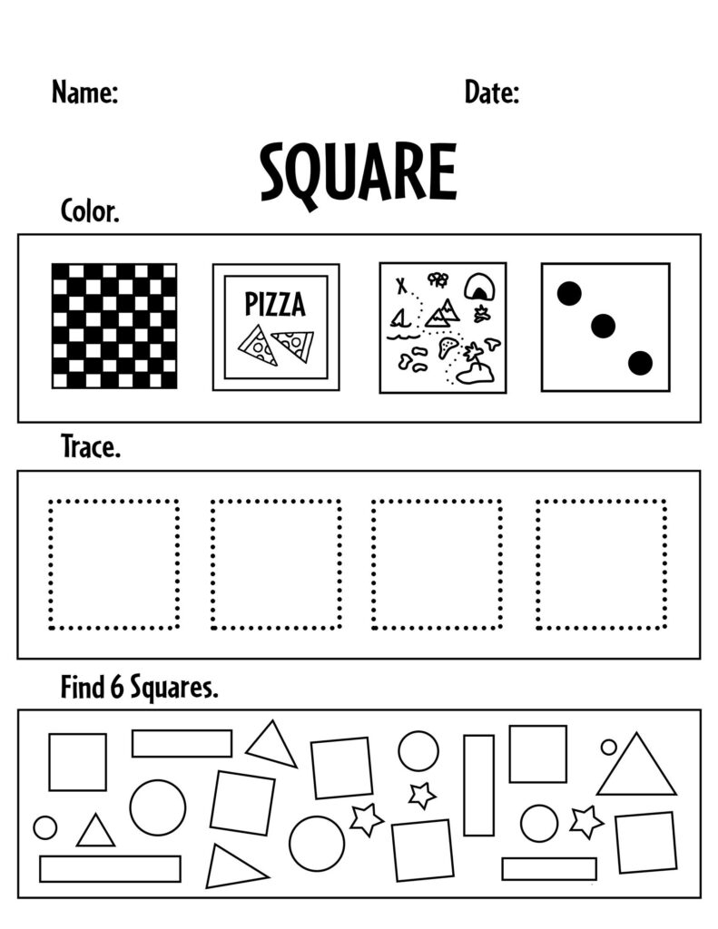 Find Free Printable Worksheets Tracing A Square