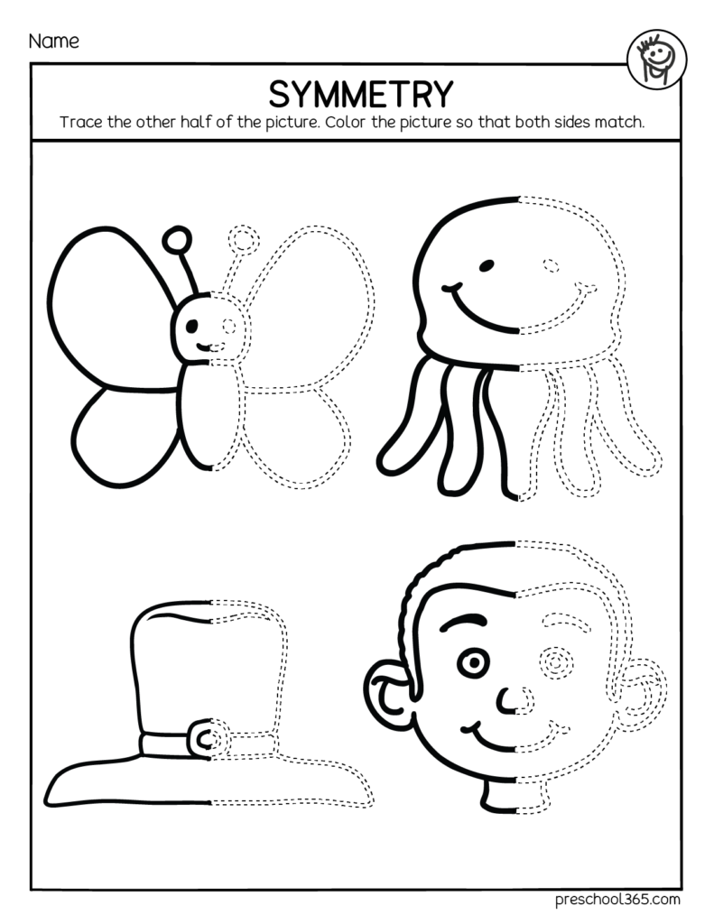 Drawing Worksheets Symmetry Free Printable