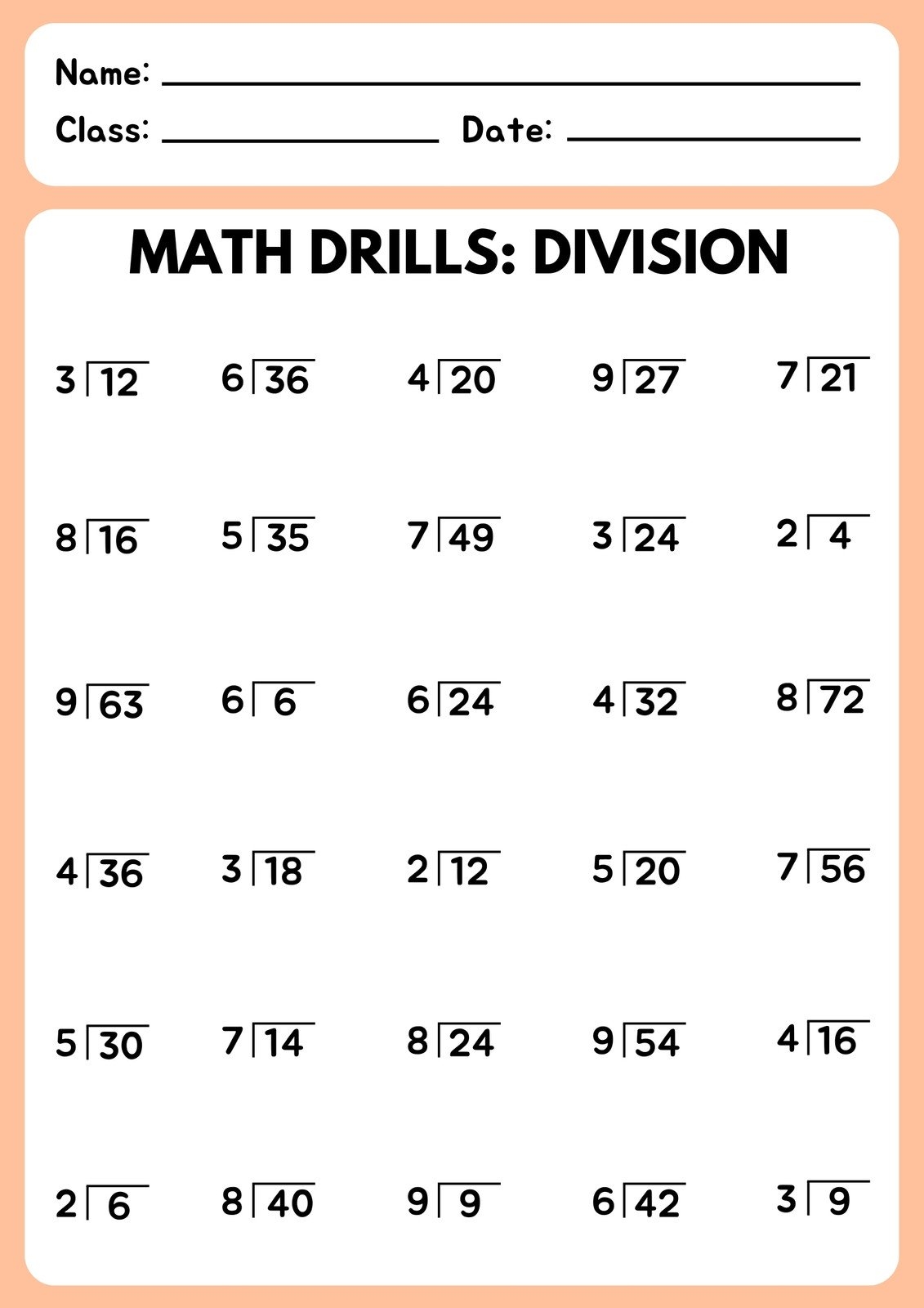 Division Worksheets Grade 4 Free Printable