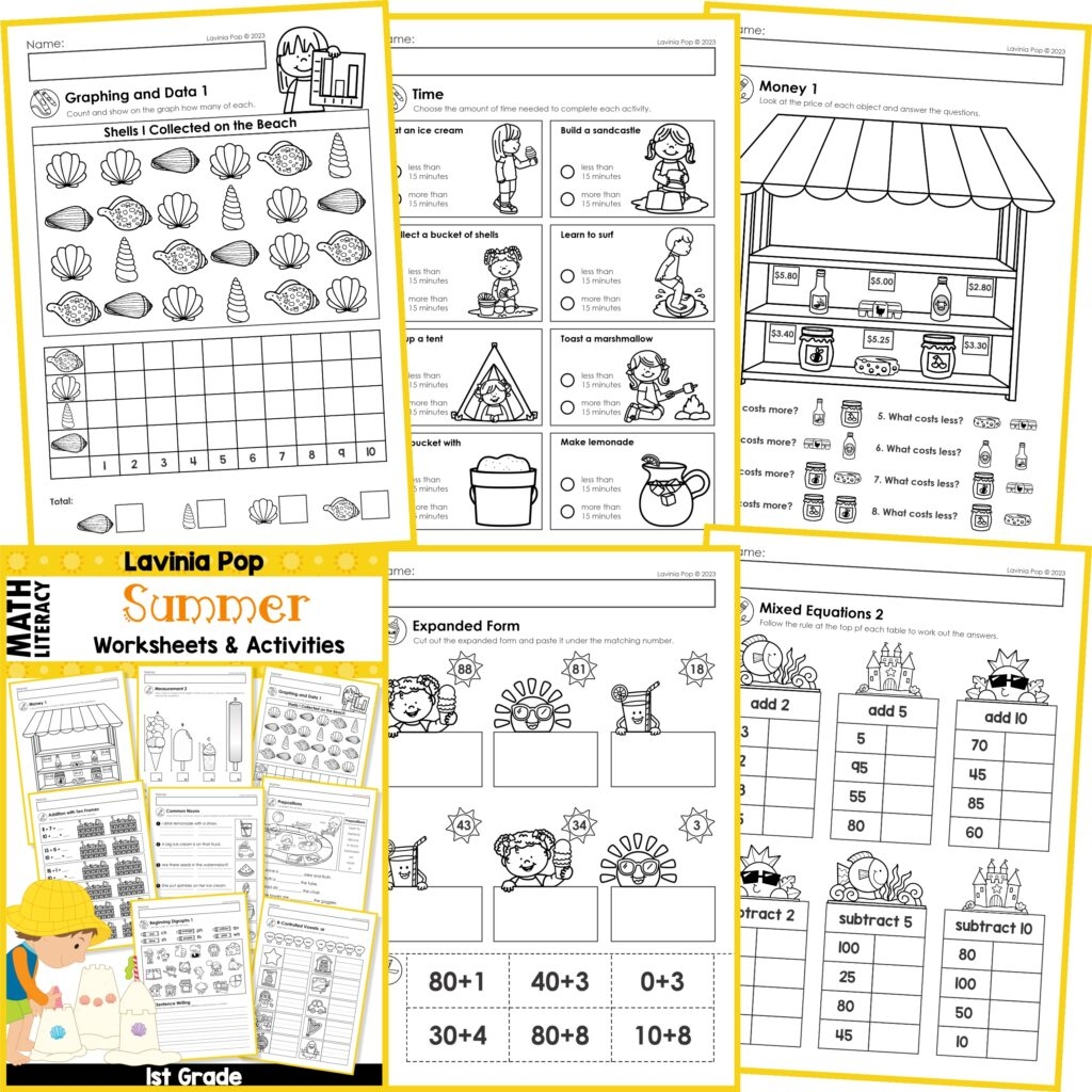 First Grade Readiness Worksheets Printable