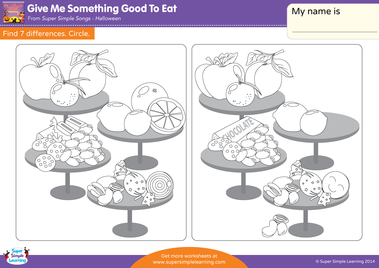 Find The Difference Printable Worksheets