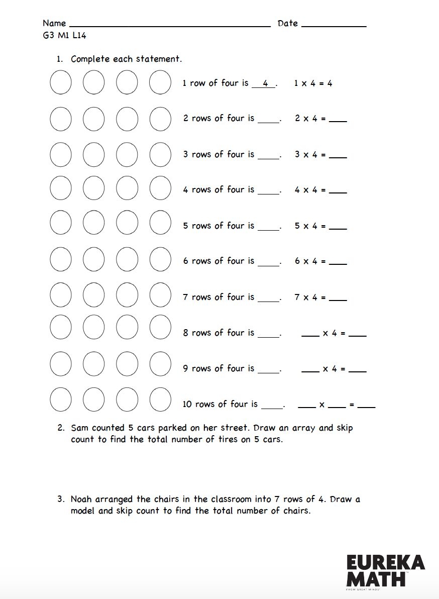 Grade 3 Eureka Math Eureka Math Math Eureka