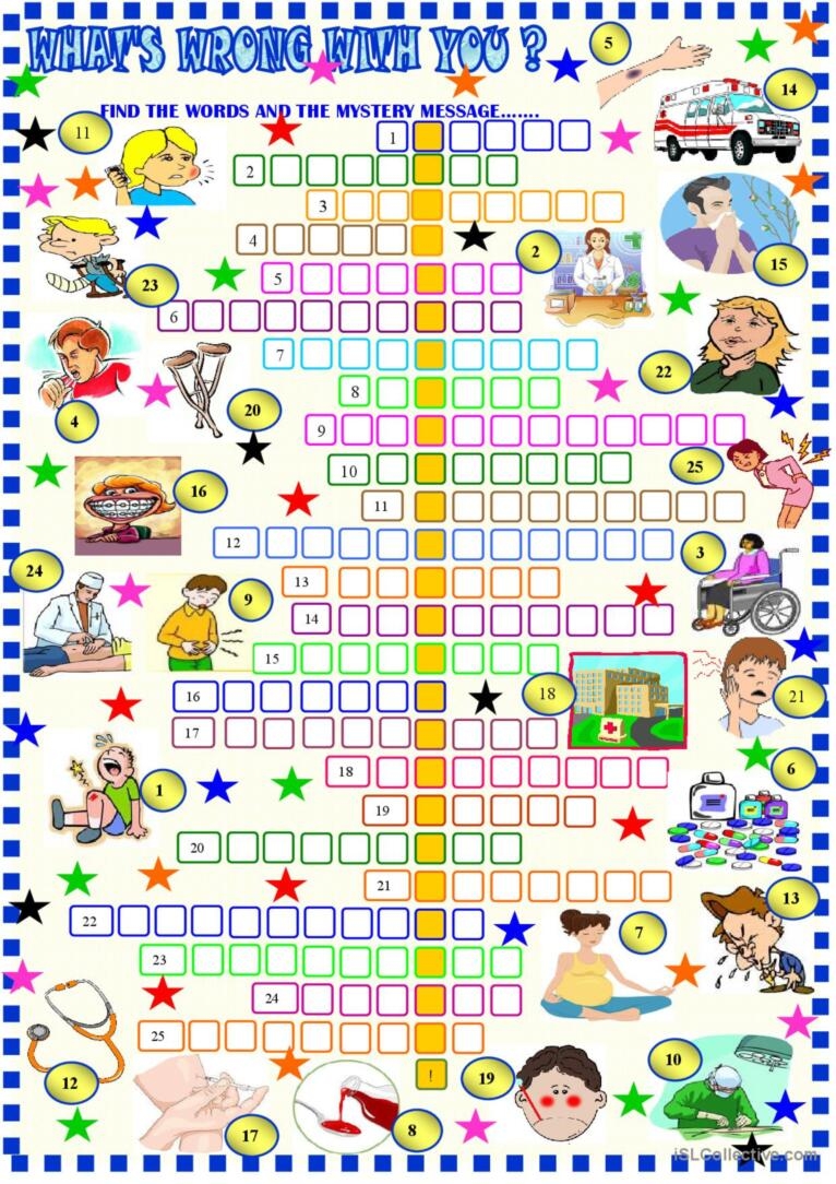 Health crossword Puzzle Crossword English ESL Worksheets Pdf Doc