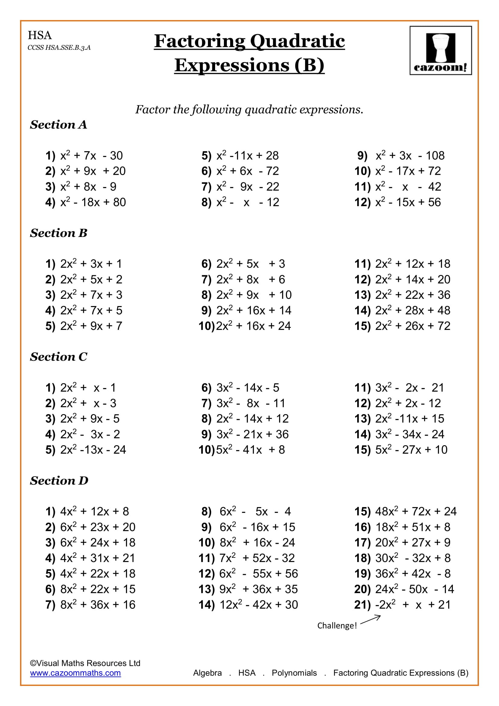 10Th Grade Math Worksheets Printable