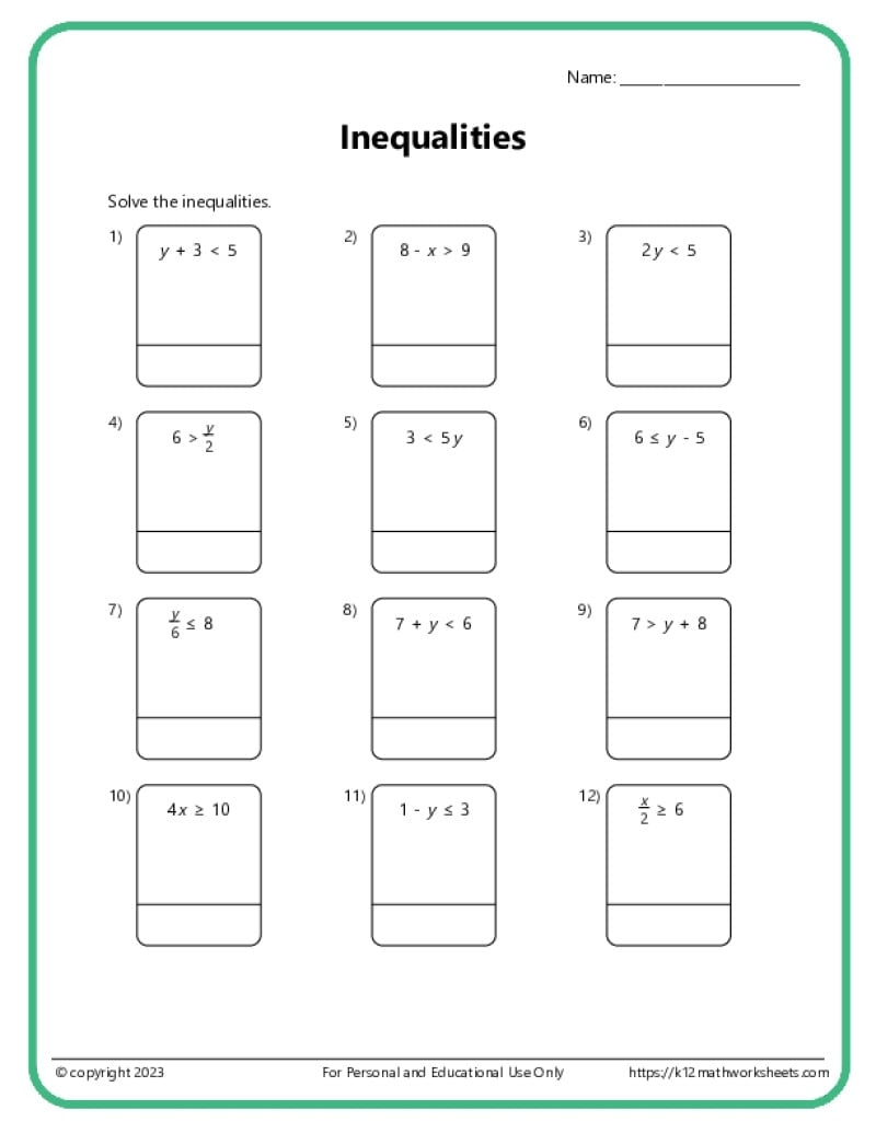 Evalutating Expressions Printable Math Worksheets @ Www.Mathworksheets4Kids.Com