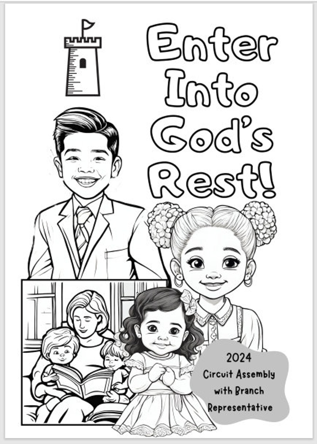 JW 2024 Enter Into God s Rest Circuit Assembly Kids Activity Booklet 25 Pages Etsy