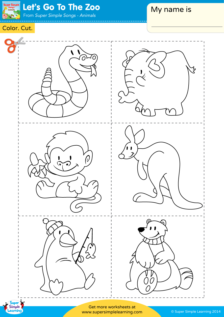 Kindergarten Zoo Worksheets Printable