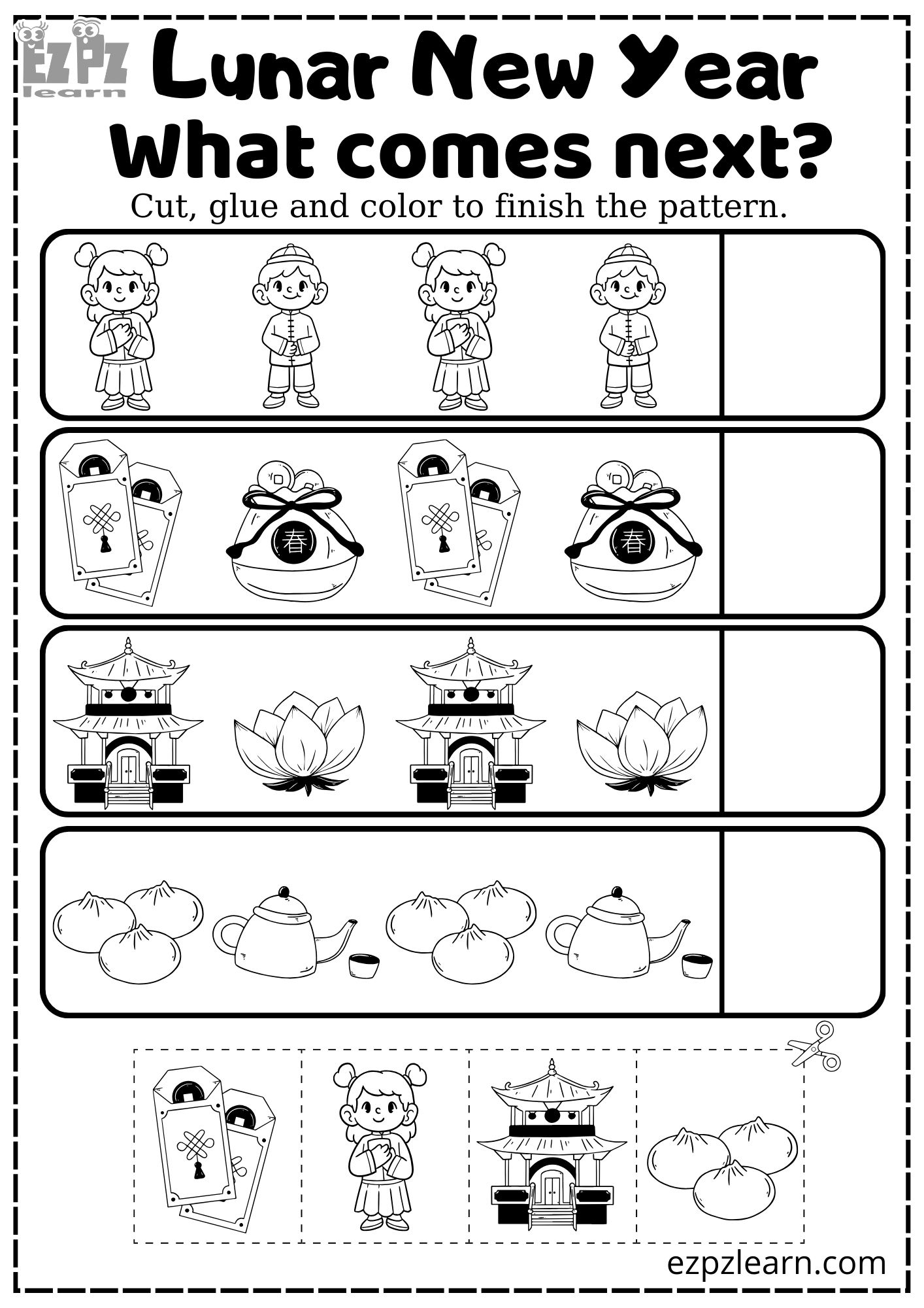 Chinese New Year Printable Worksheets Free