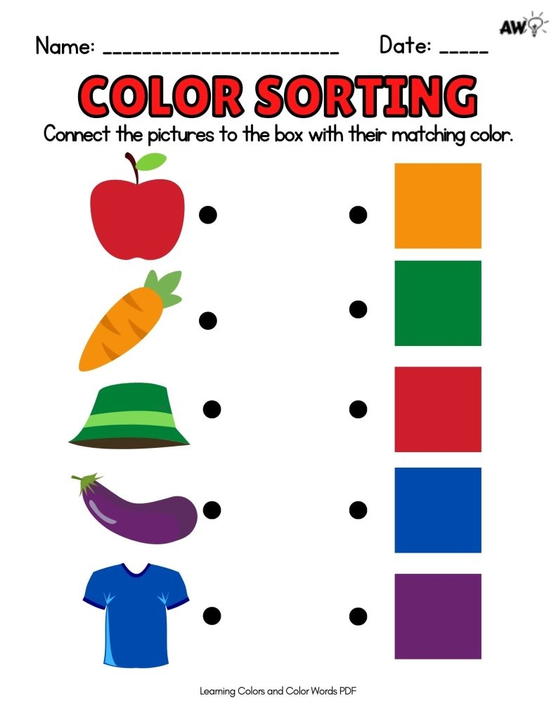 Color Recognition Worksheets Free Printable