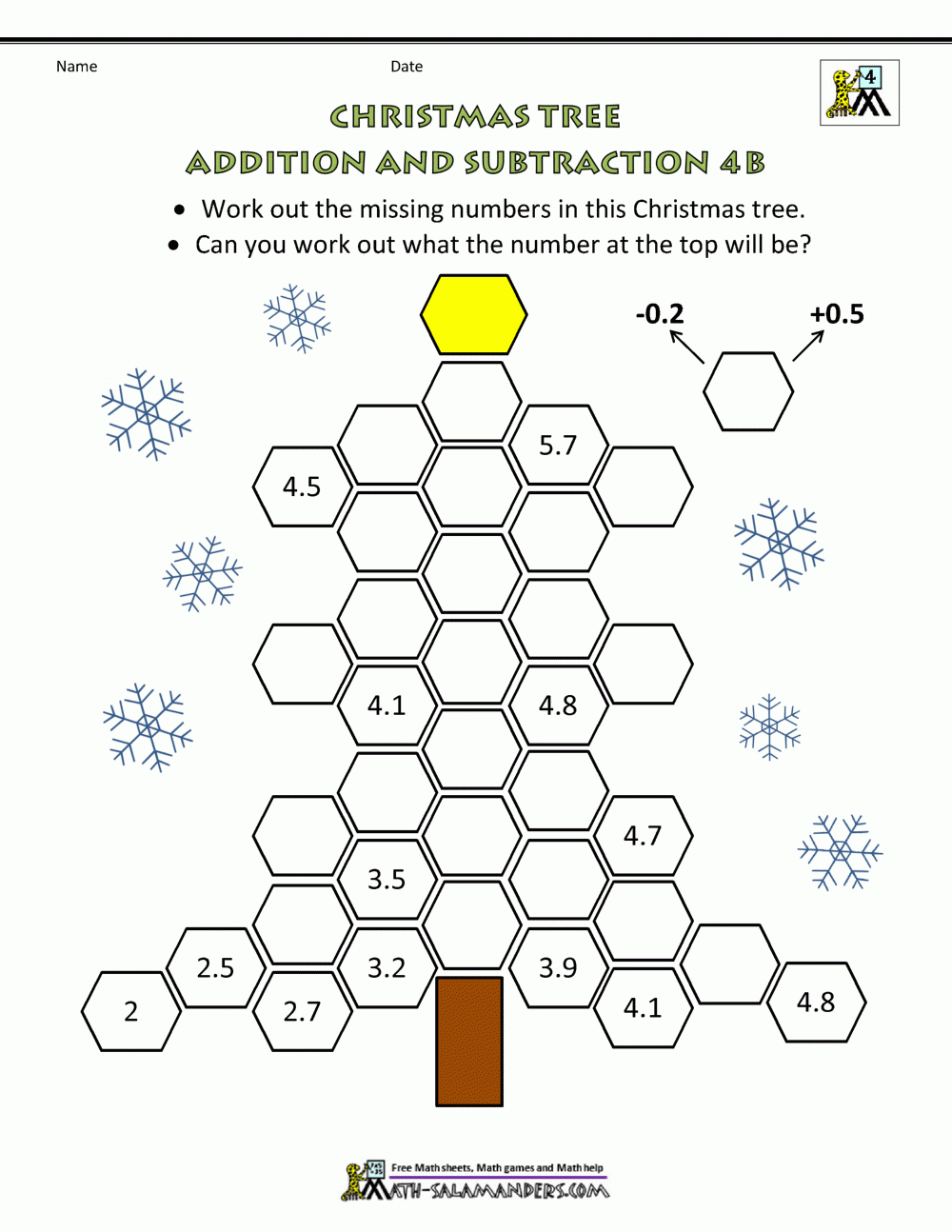 4Th Grade Christmas Worksheets Printable