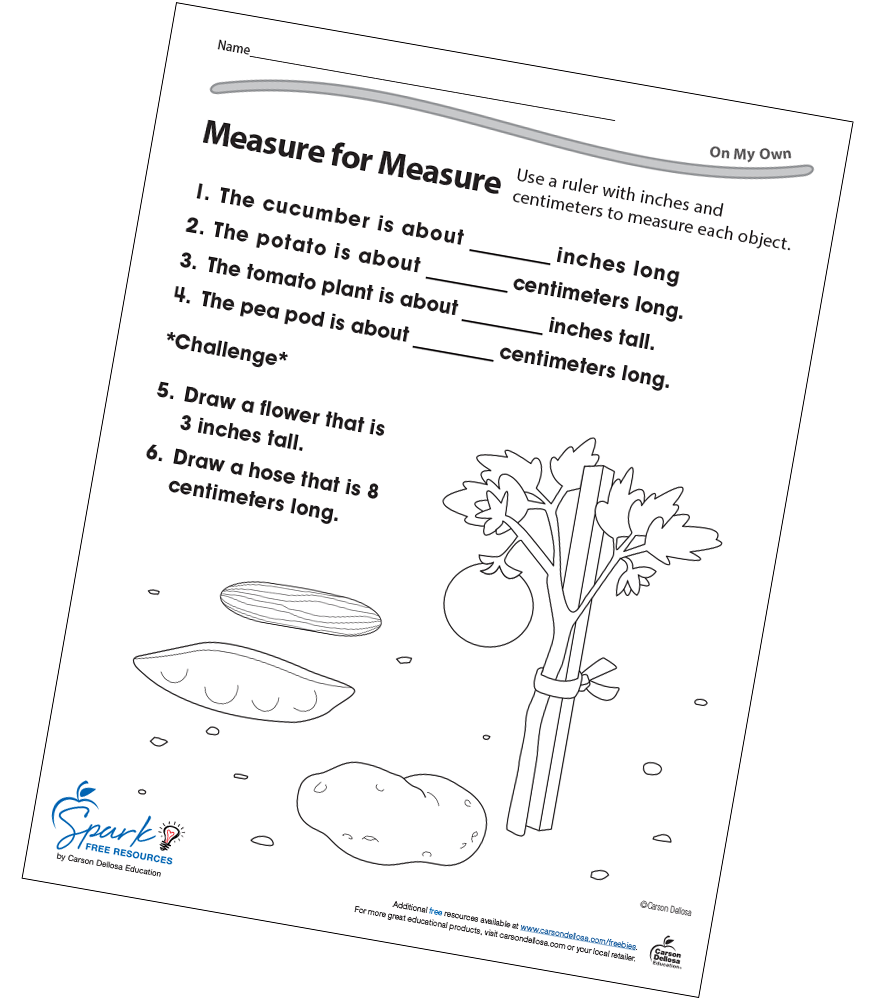 Measure For Measure Free Printable Carson Dellosa Worksheets Library