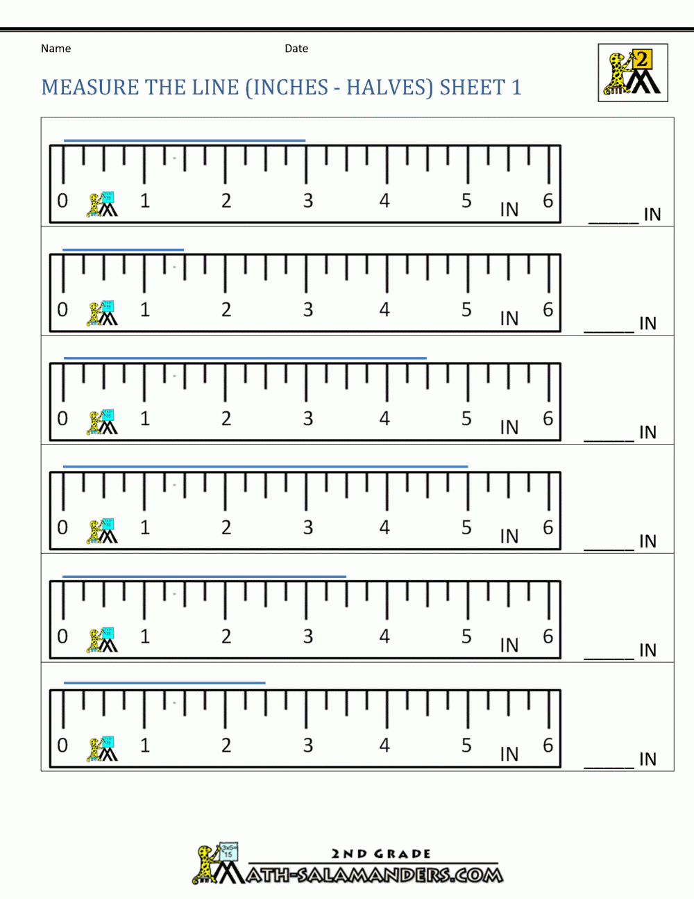 Measurement Math Worksheets Measuring Length