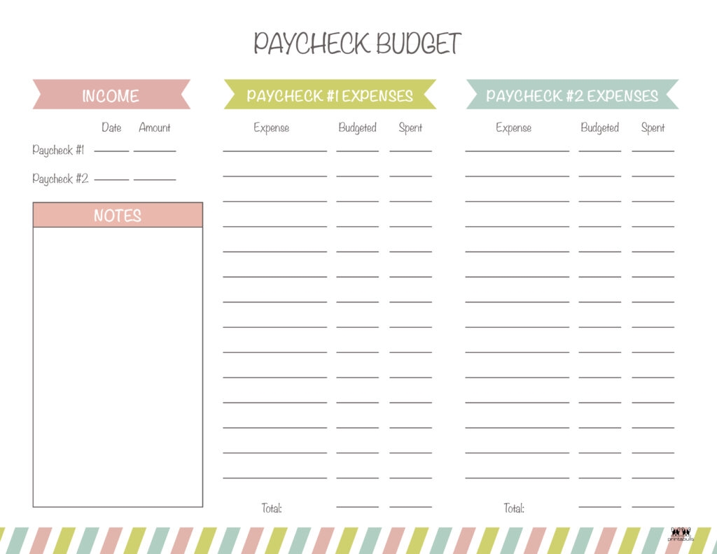 Budget Planner Free Printable Worksheets