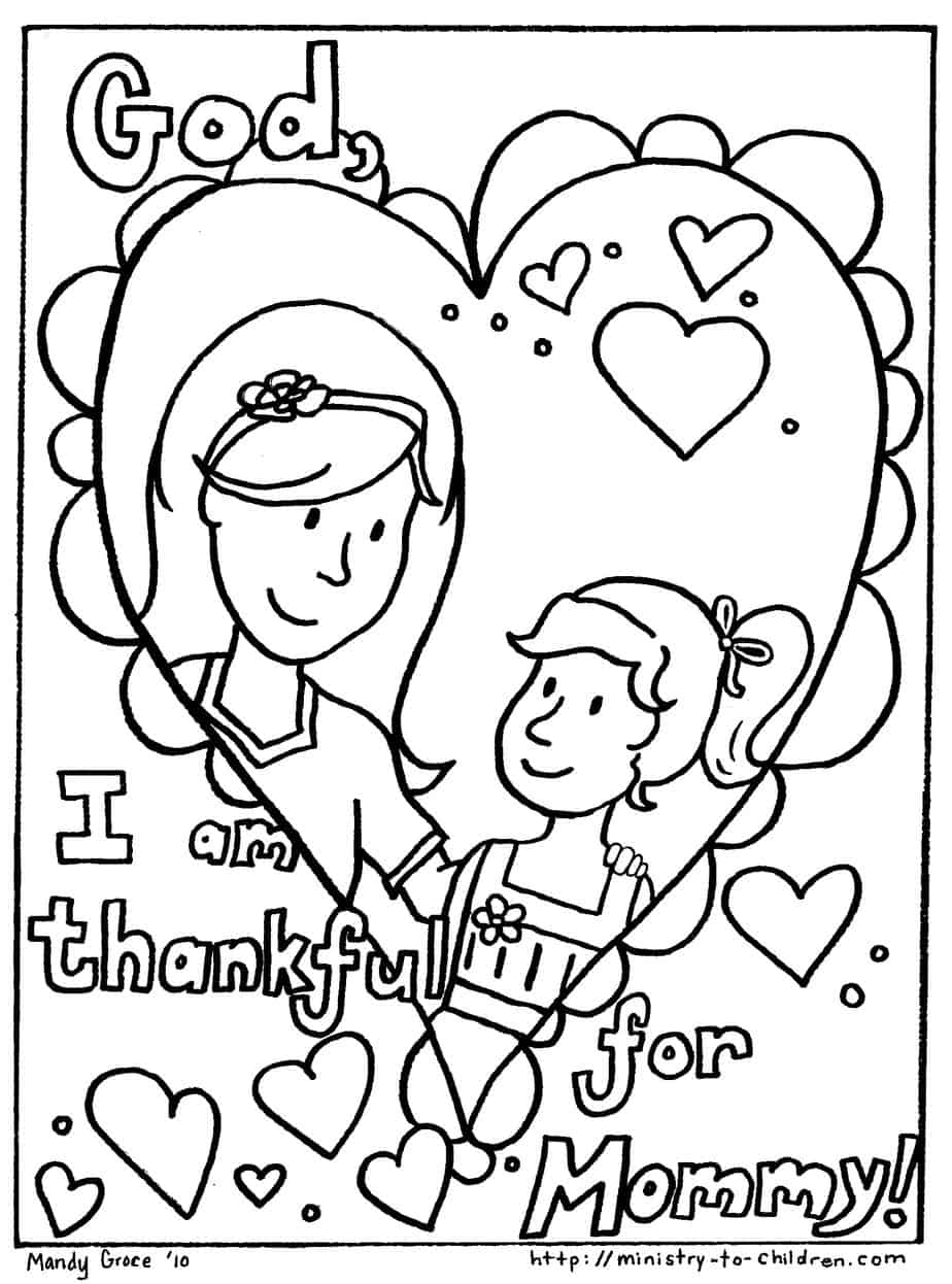 Coloring Sheet Printable Worksheets Mothers Day