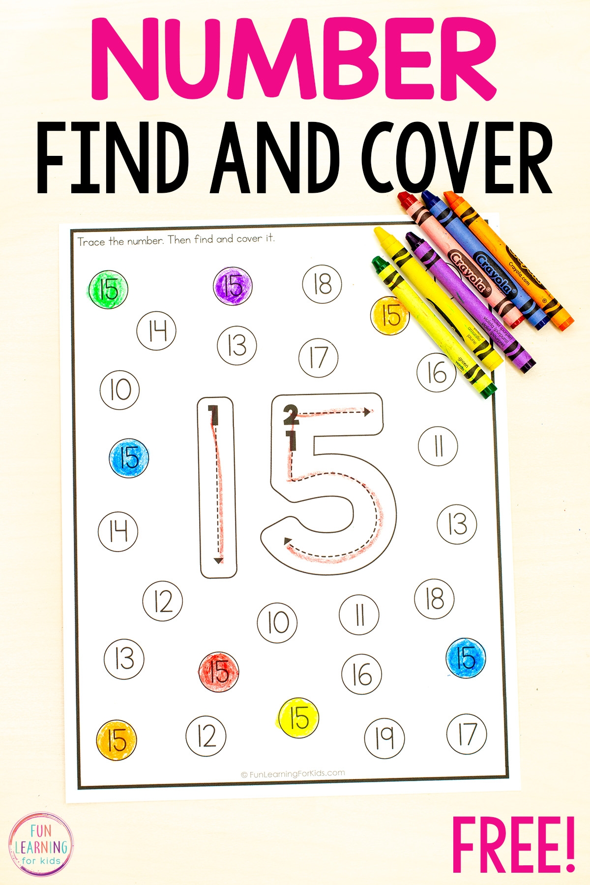 Number Find And Cover Worksheets