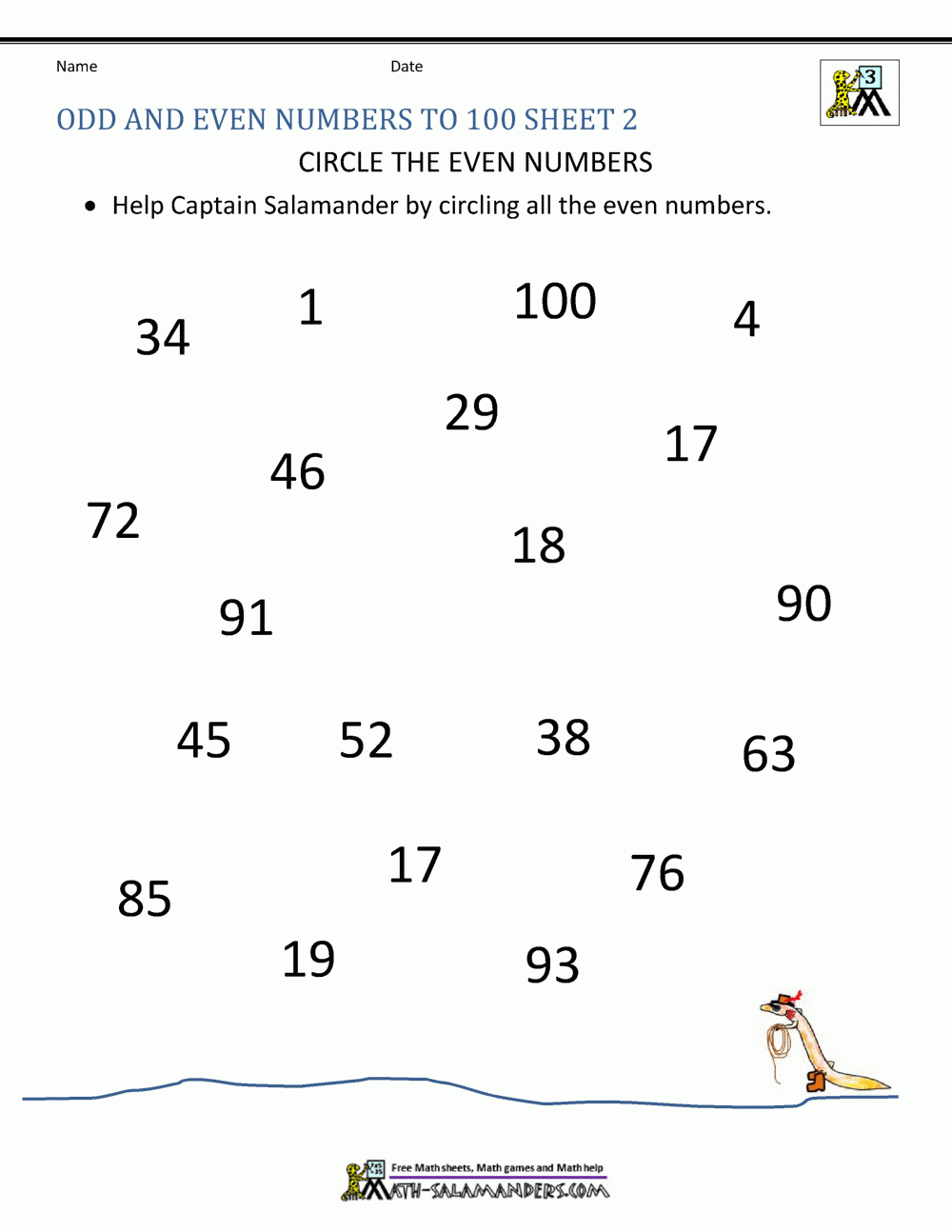 Even And Odd Numbers Worksheets Free Printable
