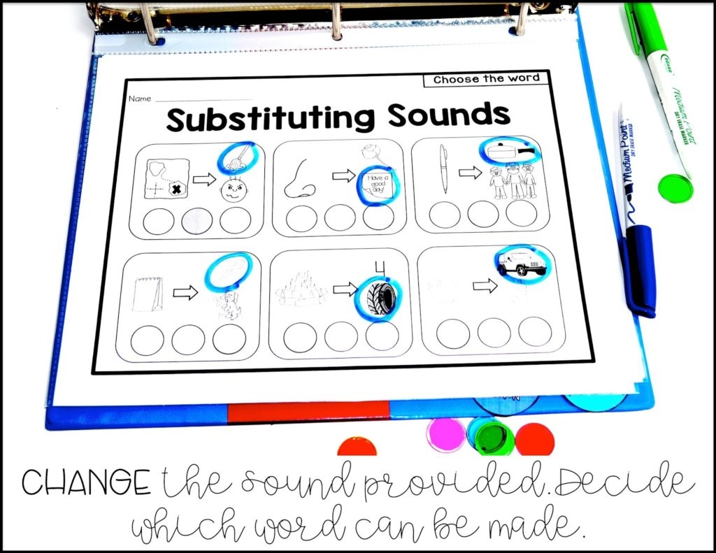 Change Target Sounds Worksheets Printable