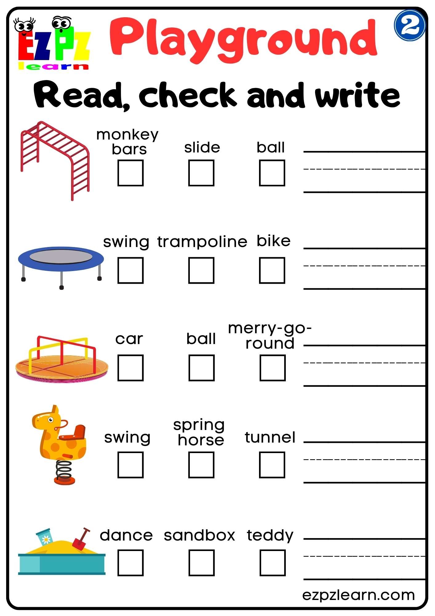 Kindergarten Vocabulary Worksheets Printable