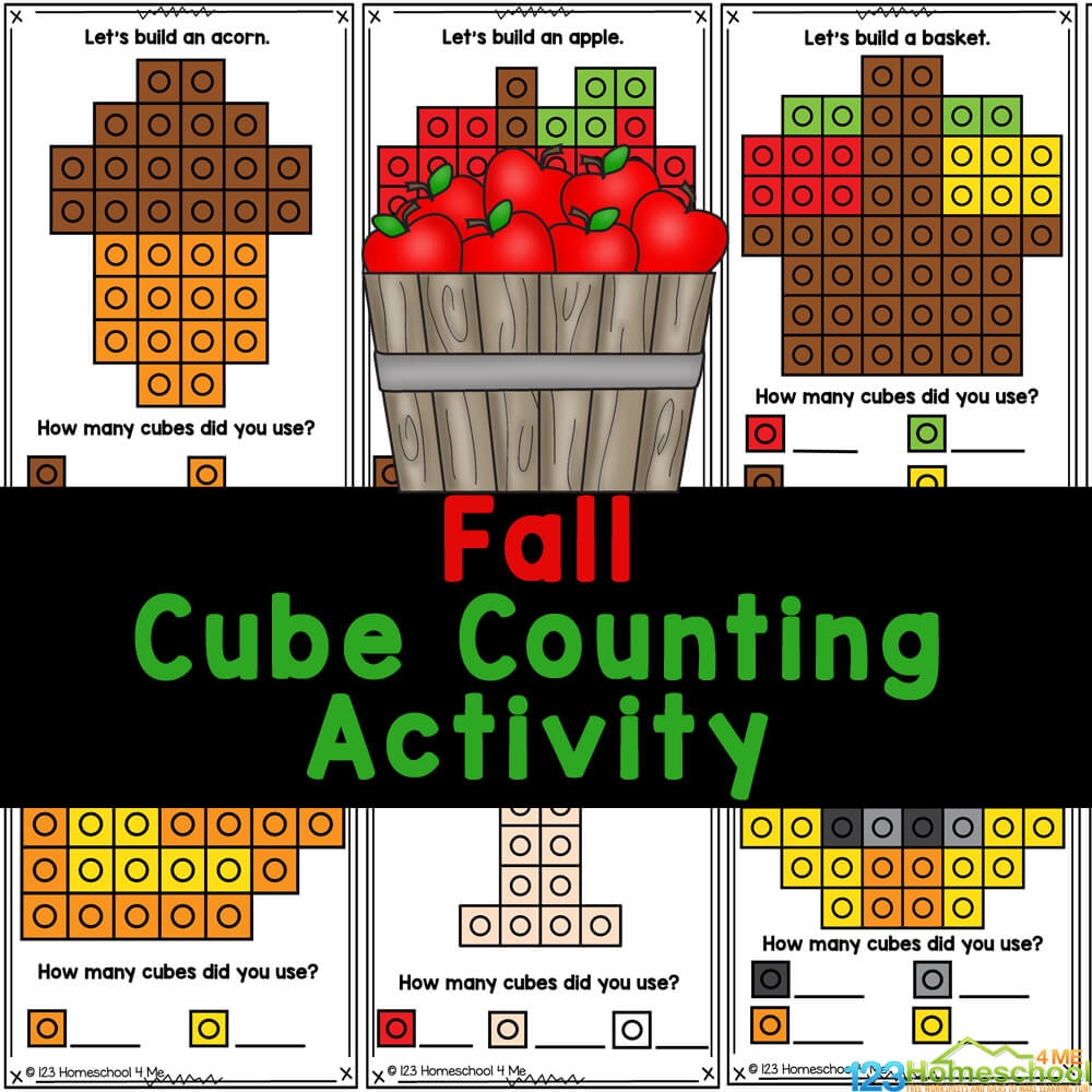 Adding Cubes Picture Worksheets Printable