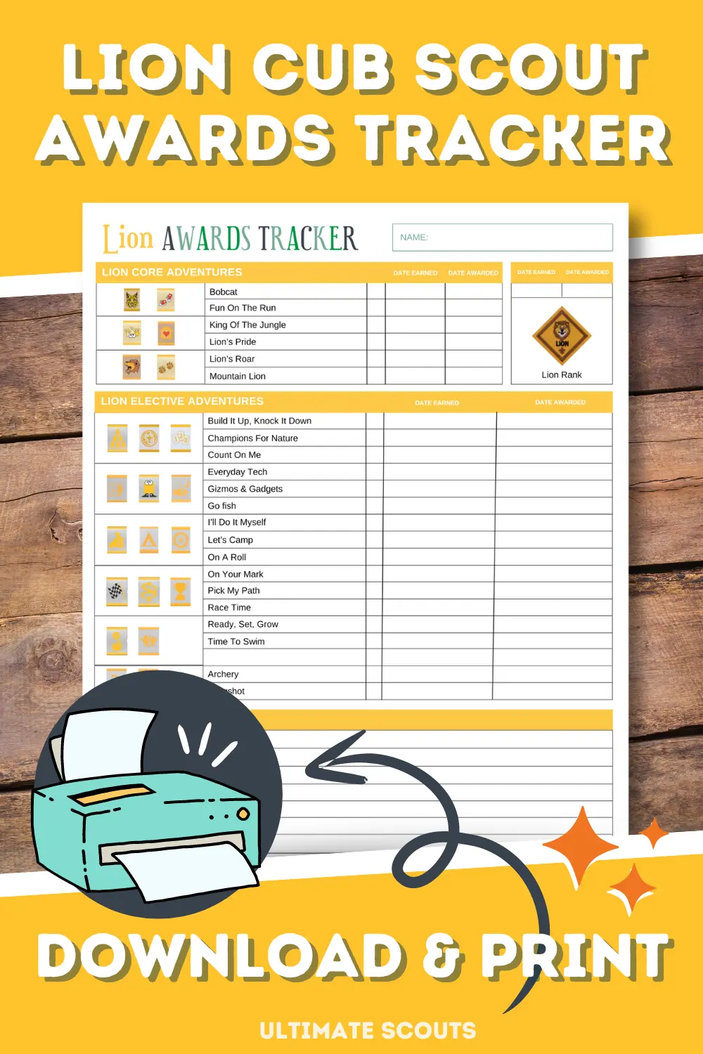 Cub Scout Fun Worksheets For Lions Printable
