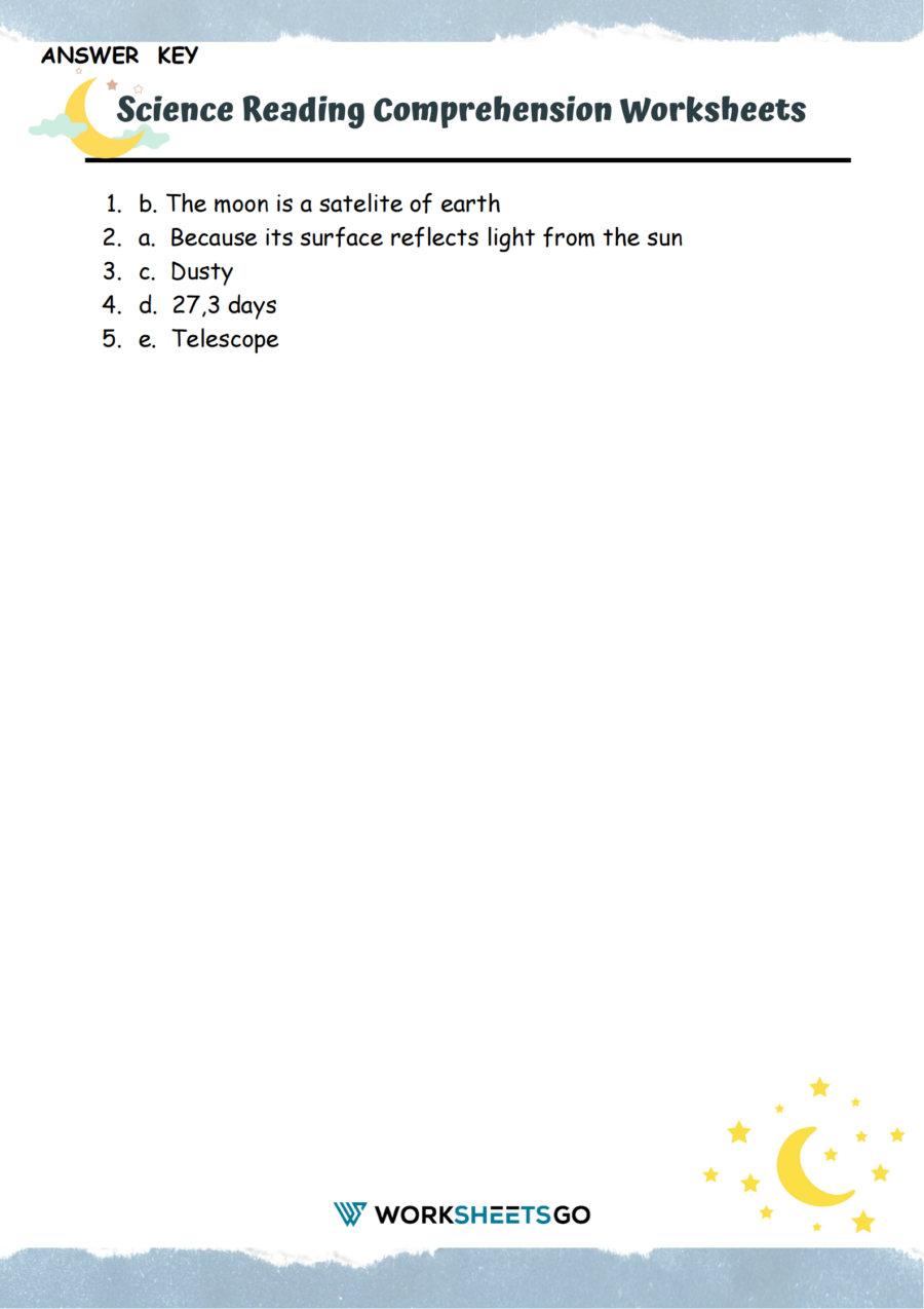 6Th Grade Science Reading Comprehension Printable Worksheets
