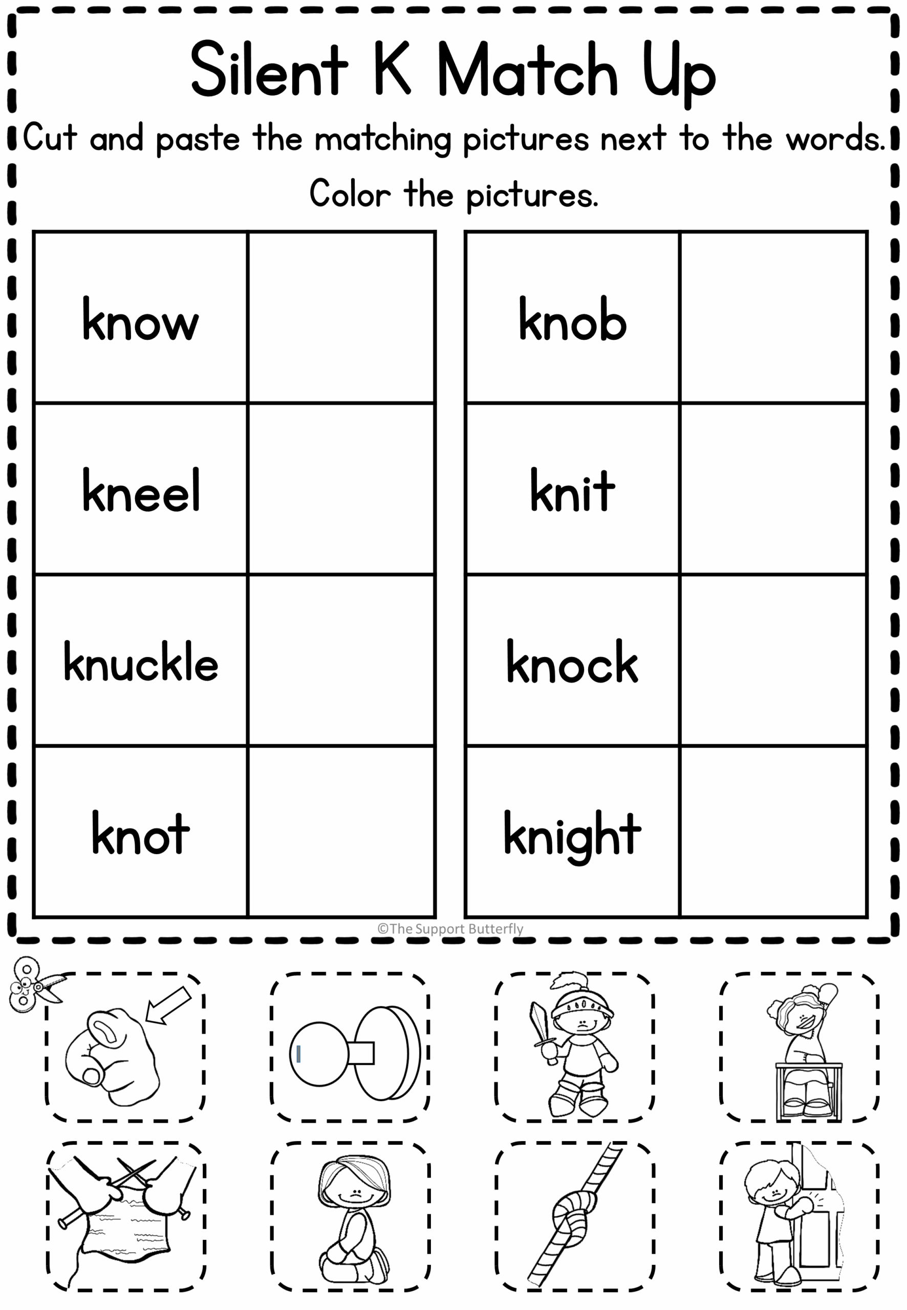 Esl Printable Worksheets Silent Letters Free