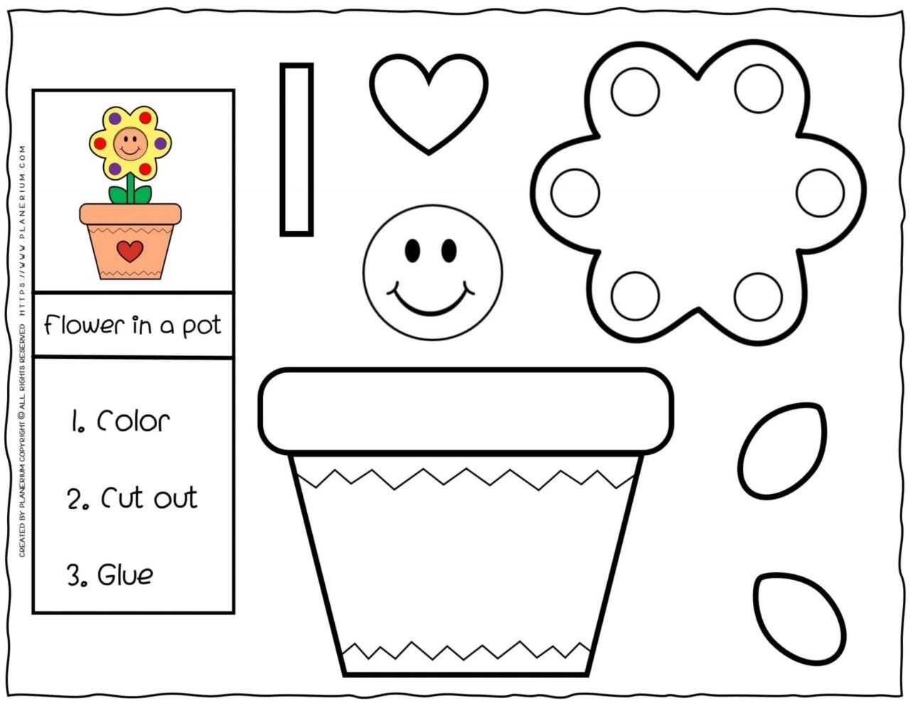 Color And Cut Worksheets Printable