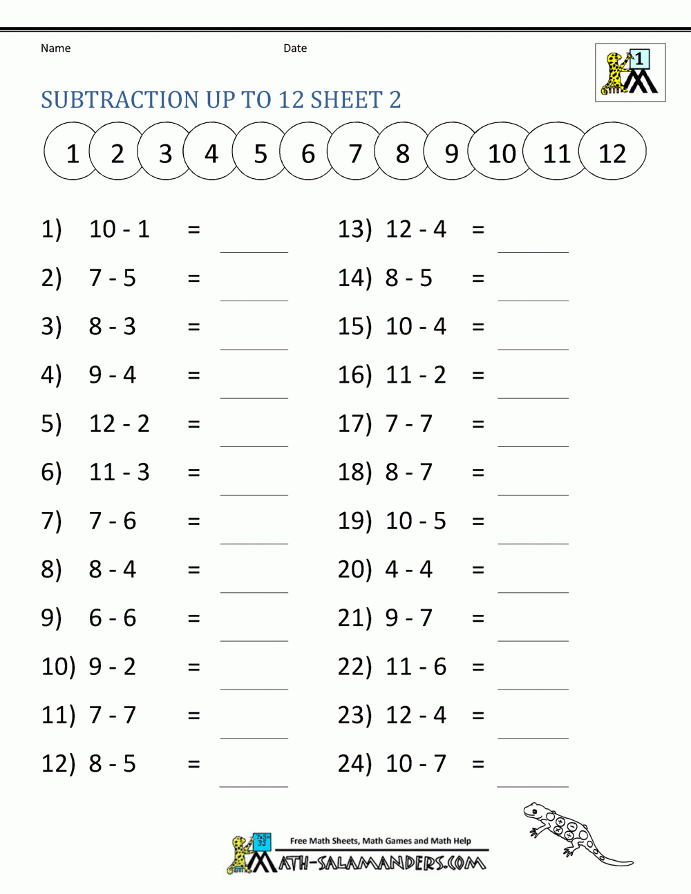 First Grade Maths Worksheets Printable