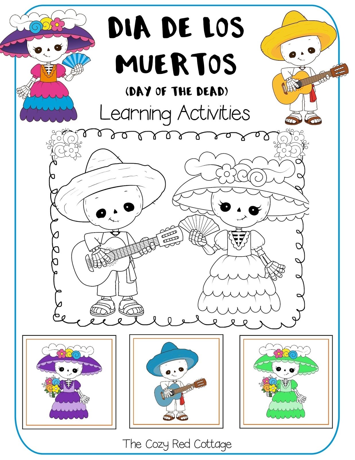 The Cozy Red Cottage Dia De Los Muertos Preschool Learning Activities Coco Family Movie Night