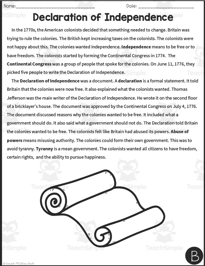 Cursive Worksheets Declaration Of Independence Printable